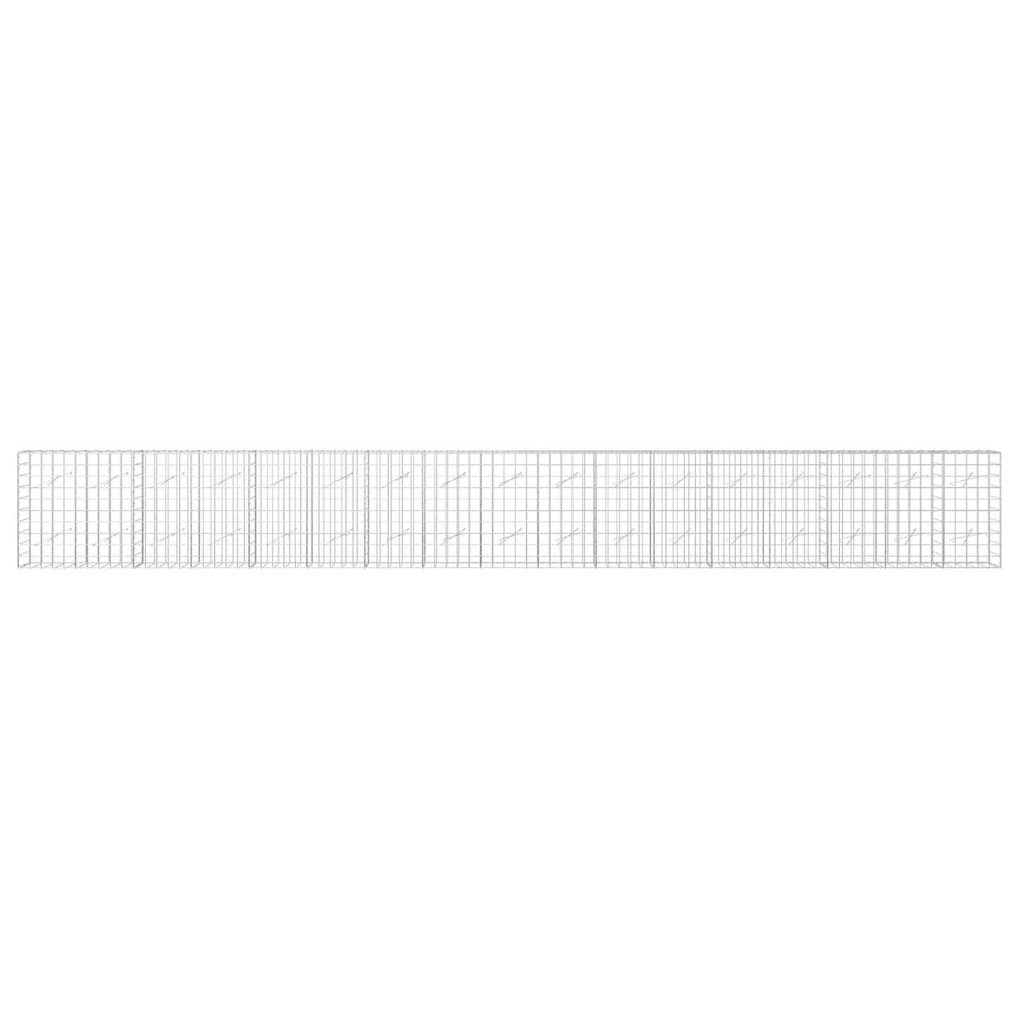 vidaXL Γκαμπιόν με σύρμα 5 mm και πλέγμα 10x10 cm 850x10x100 εκ