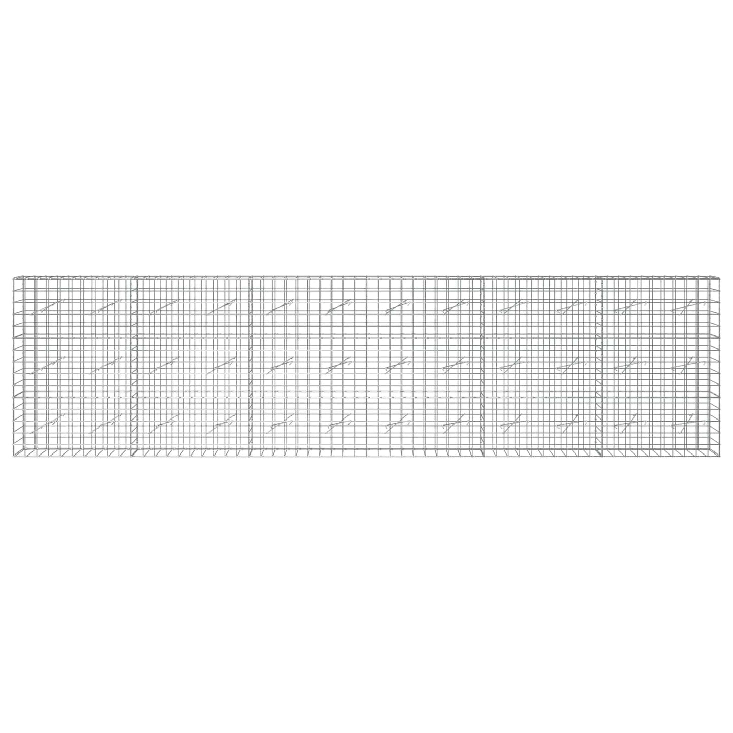vidaXL Γκαμπιόν με σύρμα 5 mm και πλέγμα 10x10 cm 600x10x150 εκ