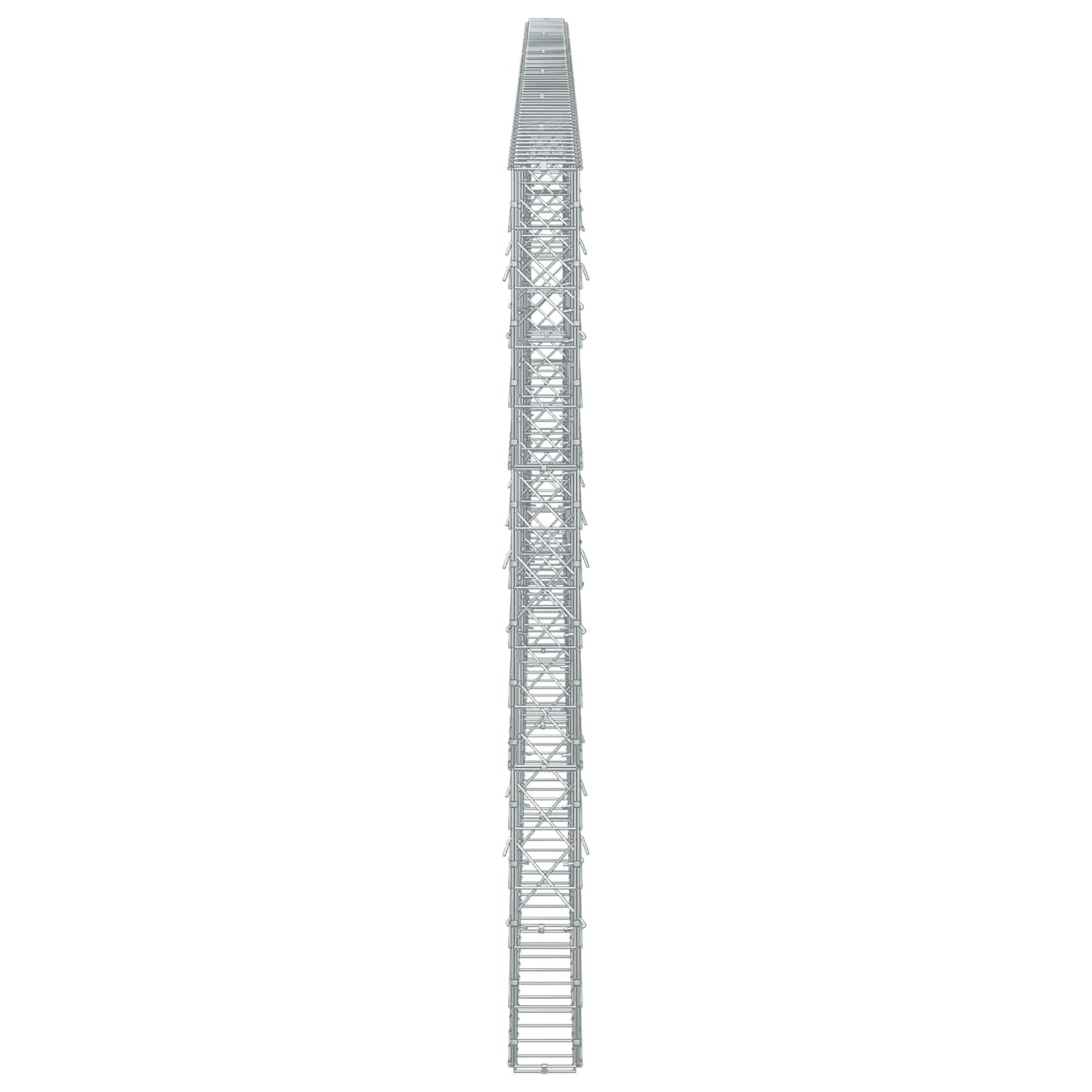 vidaXL Γκαμπιόν με σύρμα 5 mm και πλέγμα 10x10 cm 600x10x150 εκ