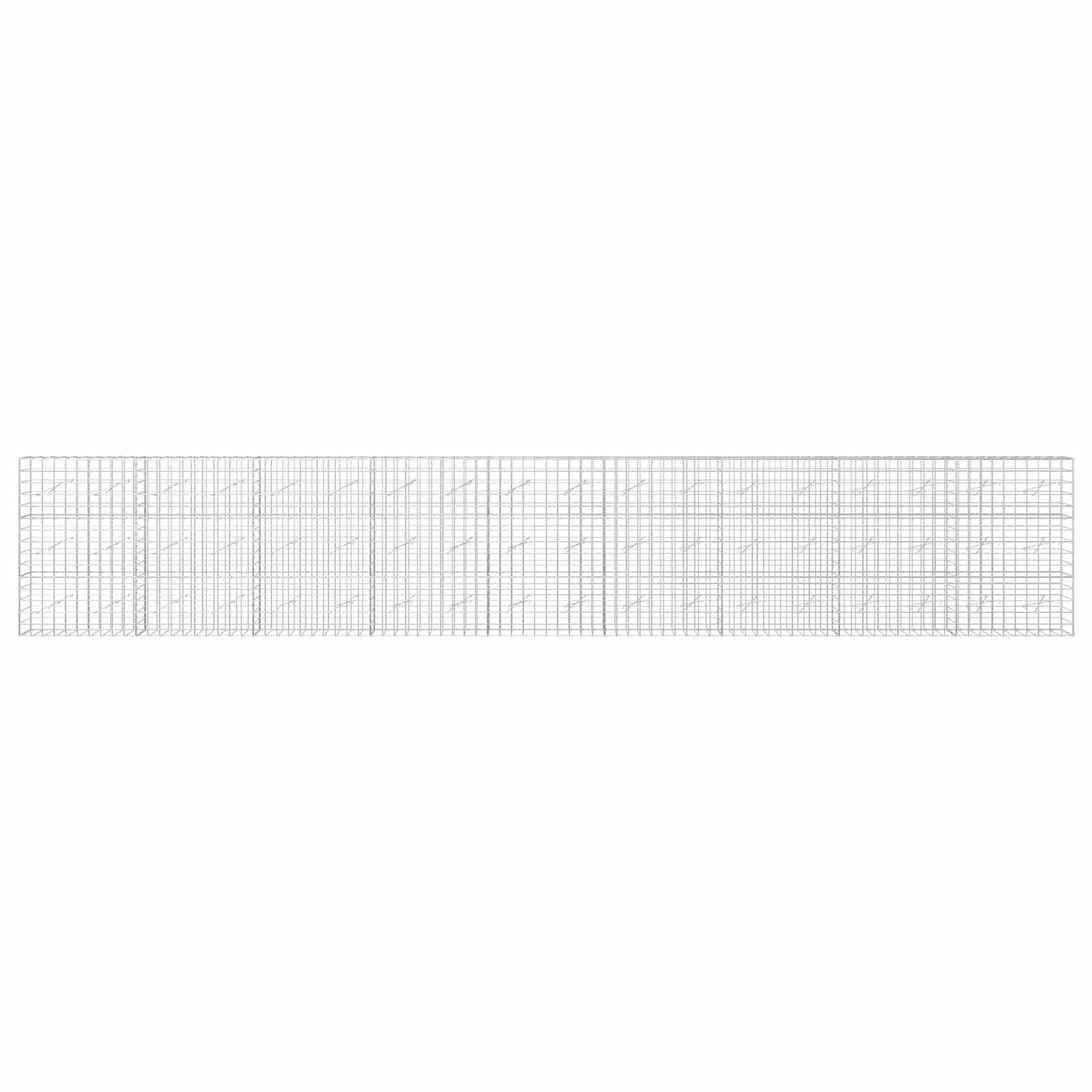 vidaXL Γκαμπιόν με σύρμα 5 mm και πλέγμα 10x10 cm 900x10x150 εκ
