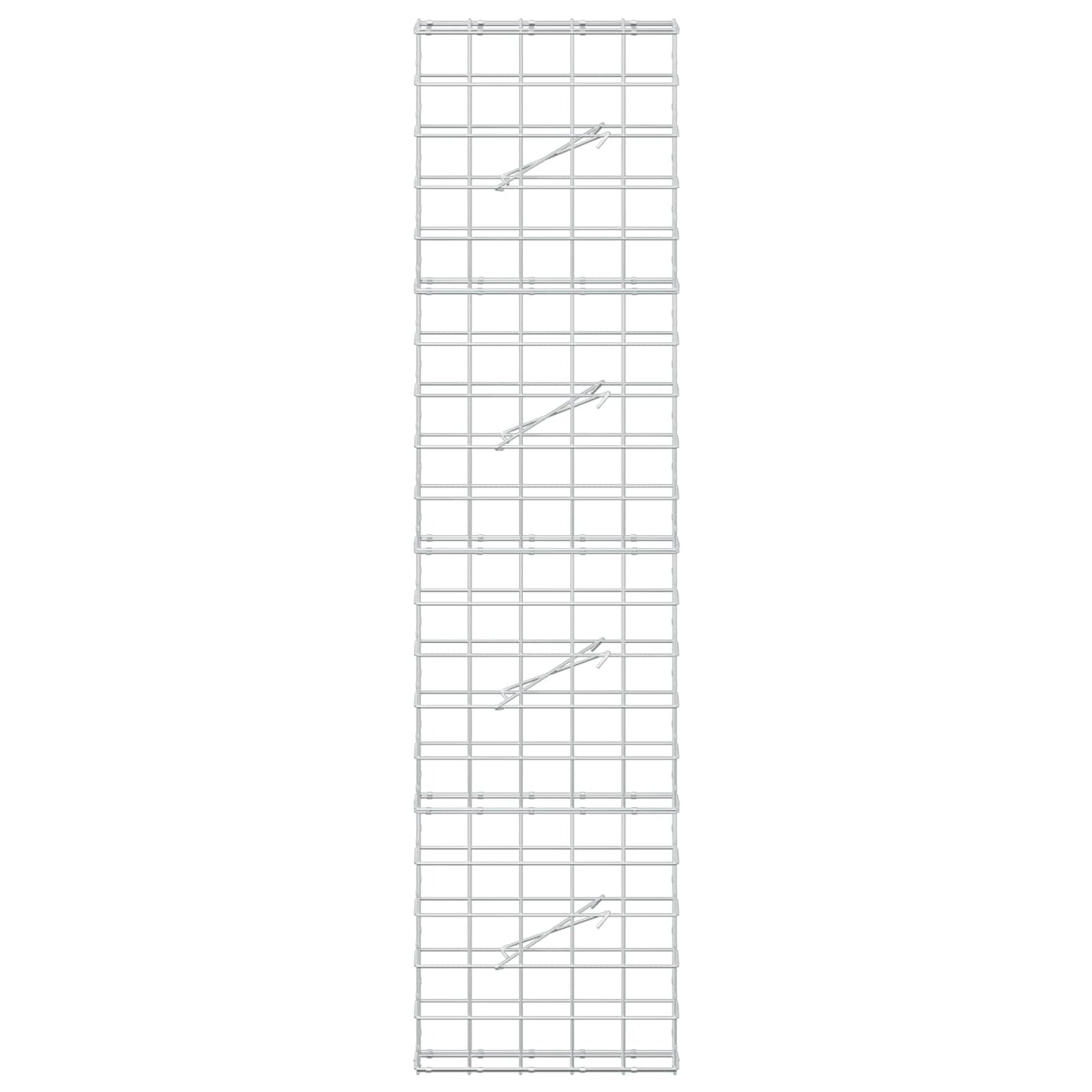 vidaXL Γκαμπιόν με σύρμα 5 mm και πλέγμα 10x10 cm 50x10x200 εκ