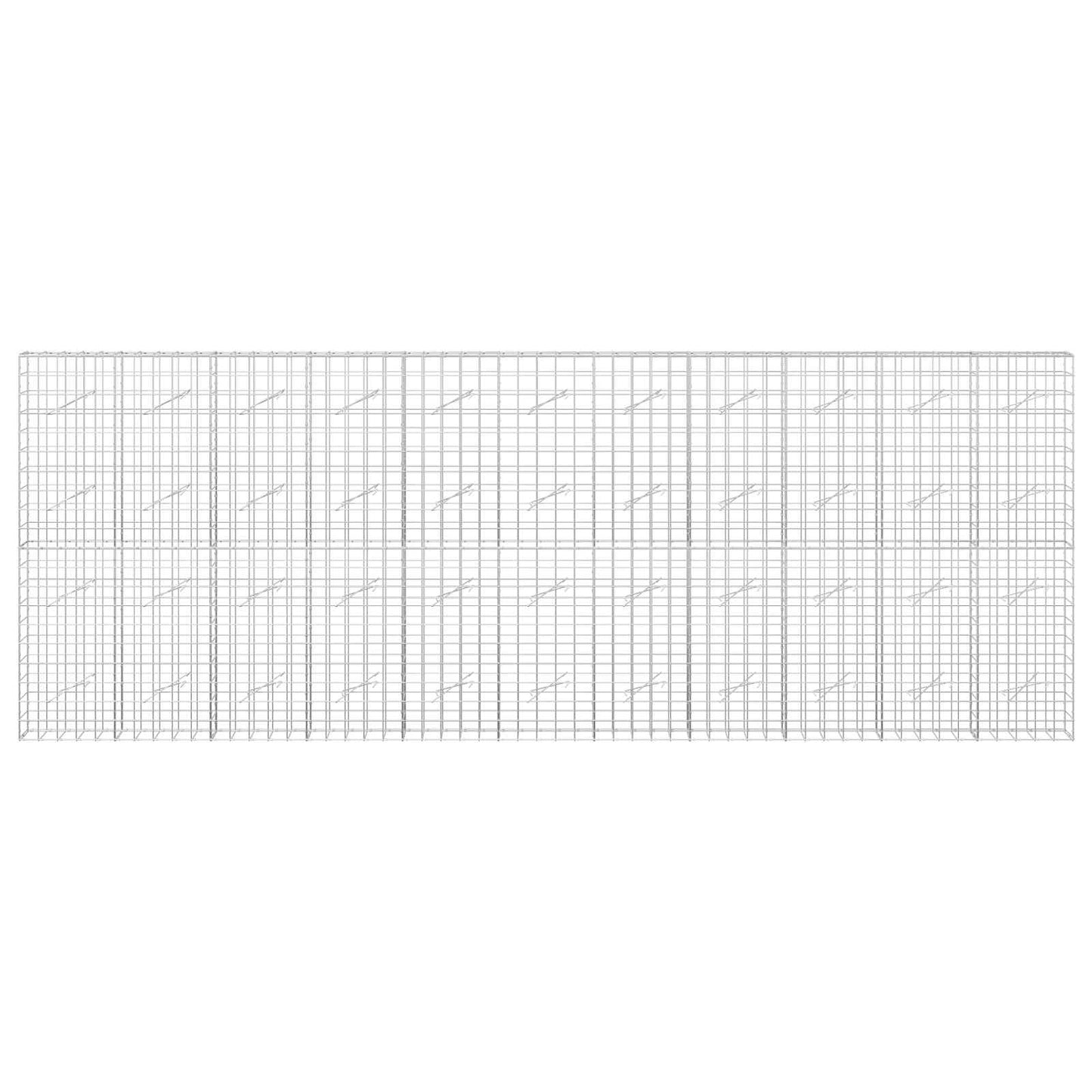 vidaXL Γκαμπιόν με σύρμα 5 mm και πλέγμα 10x10 cm 550x10x200 εκ