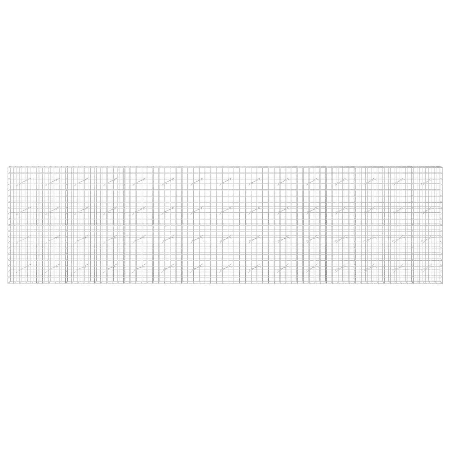 vidaXL Γκαμπιόν με σύρμα 5 mm και πλέγμα 10x10 cm 750x10x200 εκ