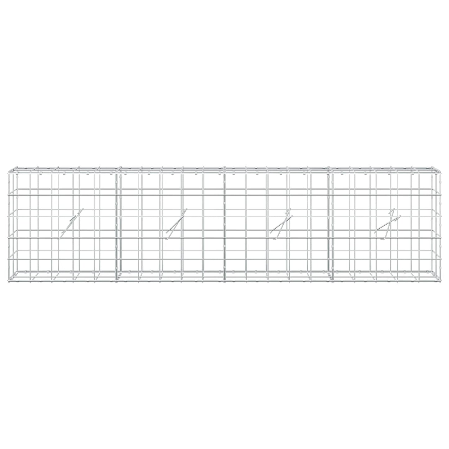 vidaXL Γκαμπιόν με σύρμα 5 mm και πλέγμα 10x10 cm 200x20x50 εκ