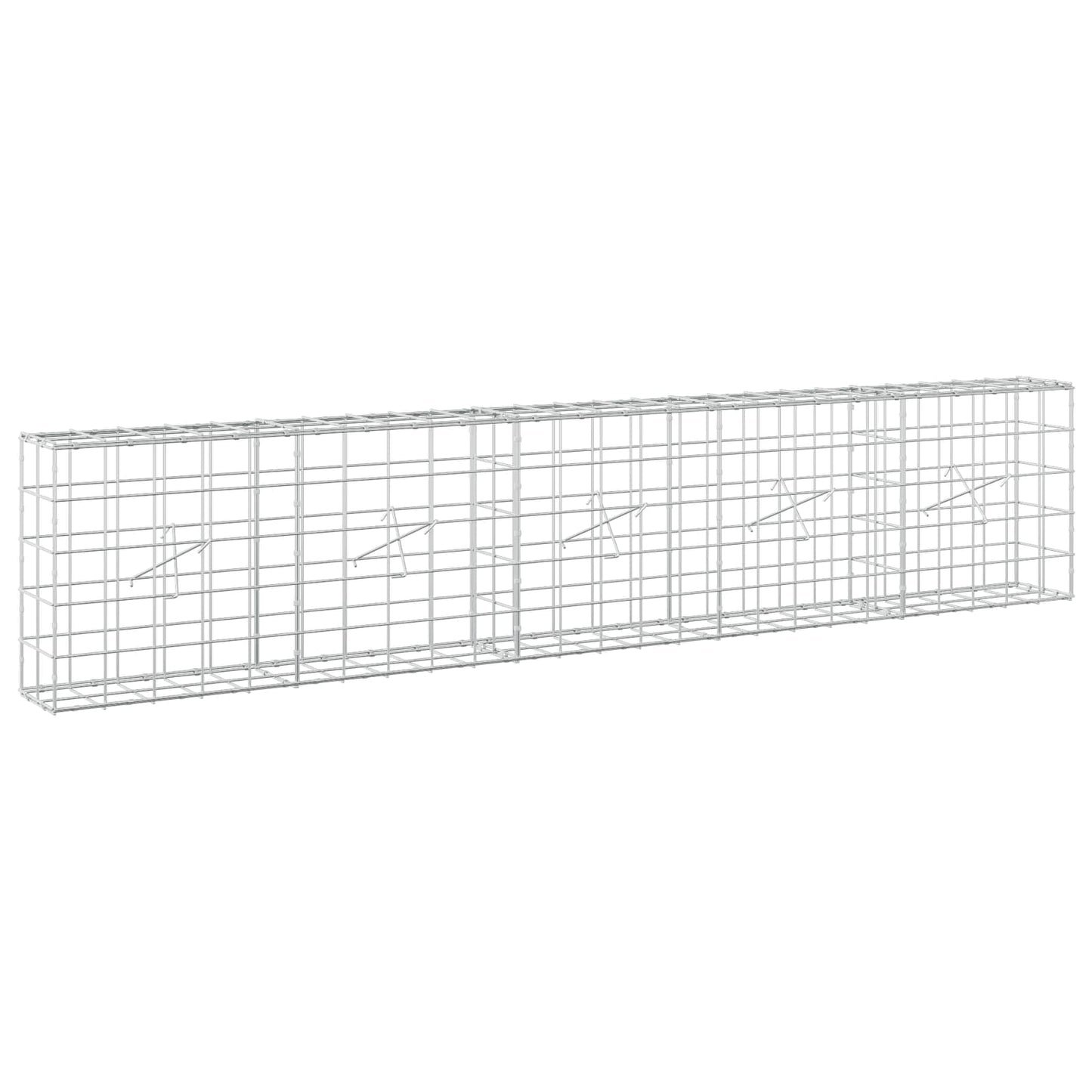 vidaXL Γκαμπιόν με σύρμα 5 mm και πλέγμα 10x10 cm 250x20x50 εκ