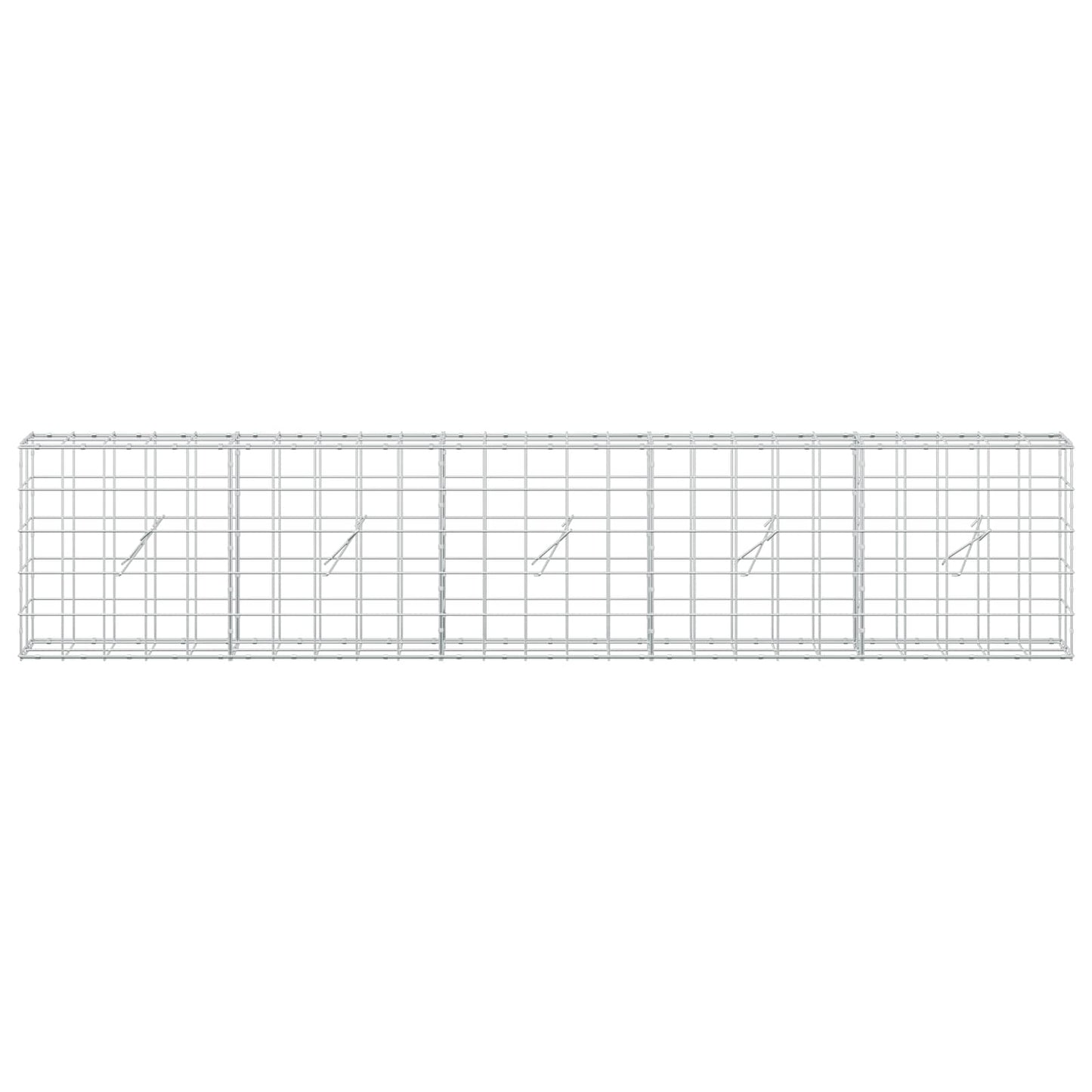 vidaXL Γκαμπιόν με σύρμα 5 mm και πλέγμα 10x10 cm 250x20x50 εκ