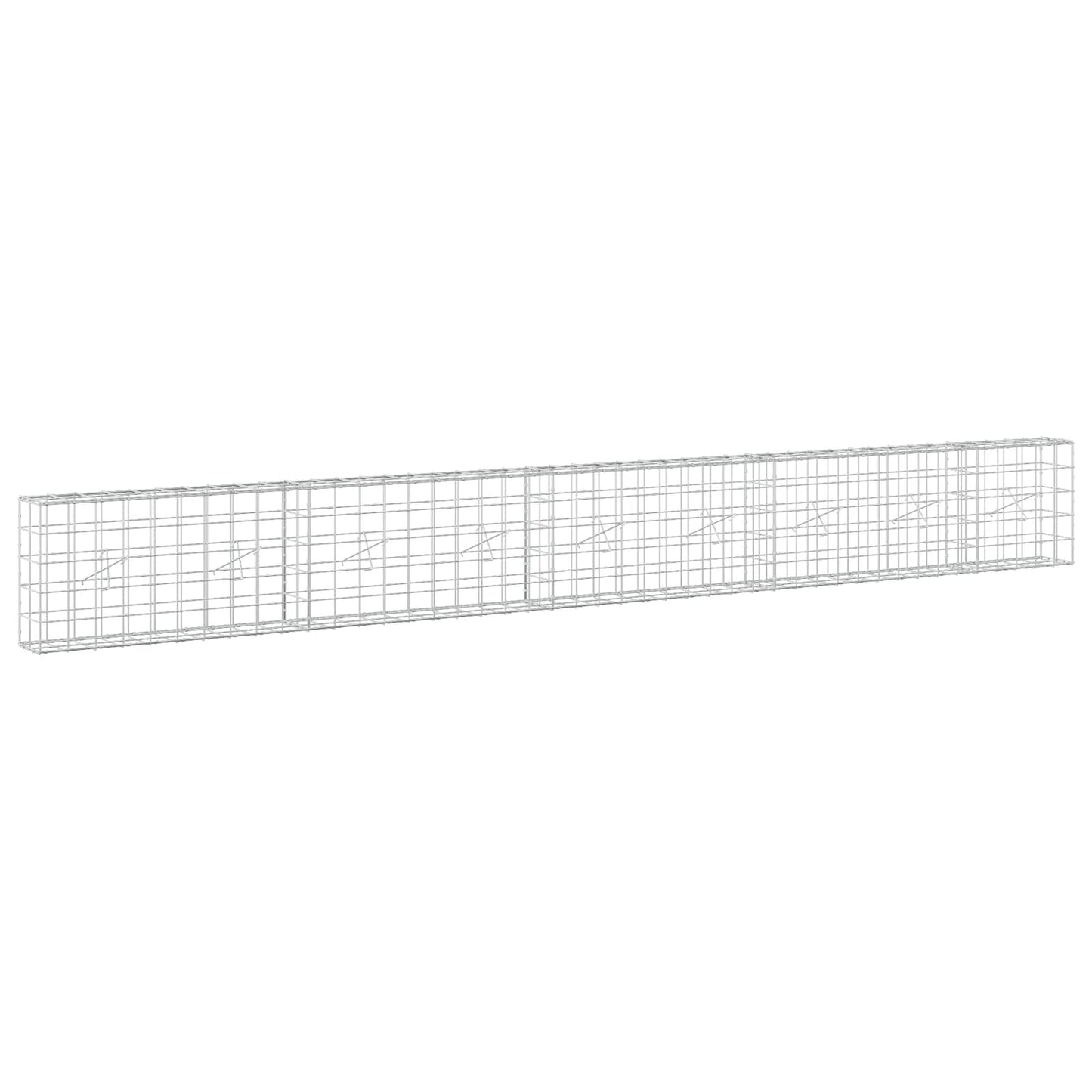 vidaXL Γκαμπιόν με σύρμα 5 mm και πλέγμα 10x10 cm 450x20x50 εκ