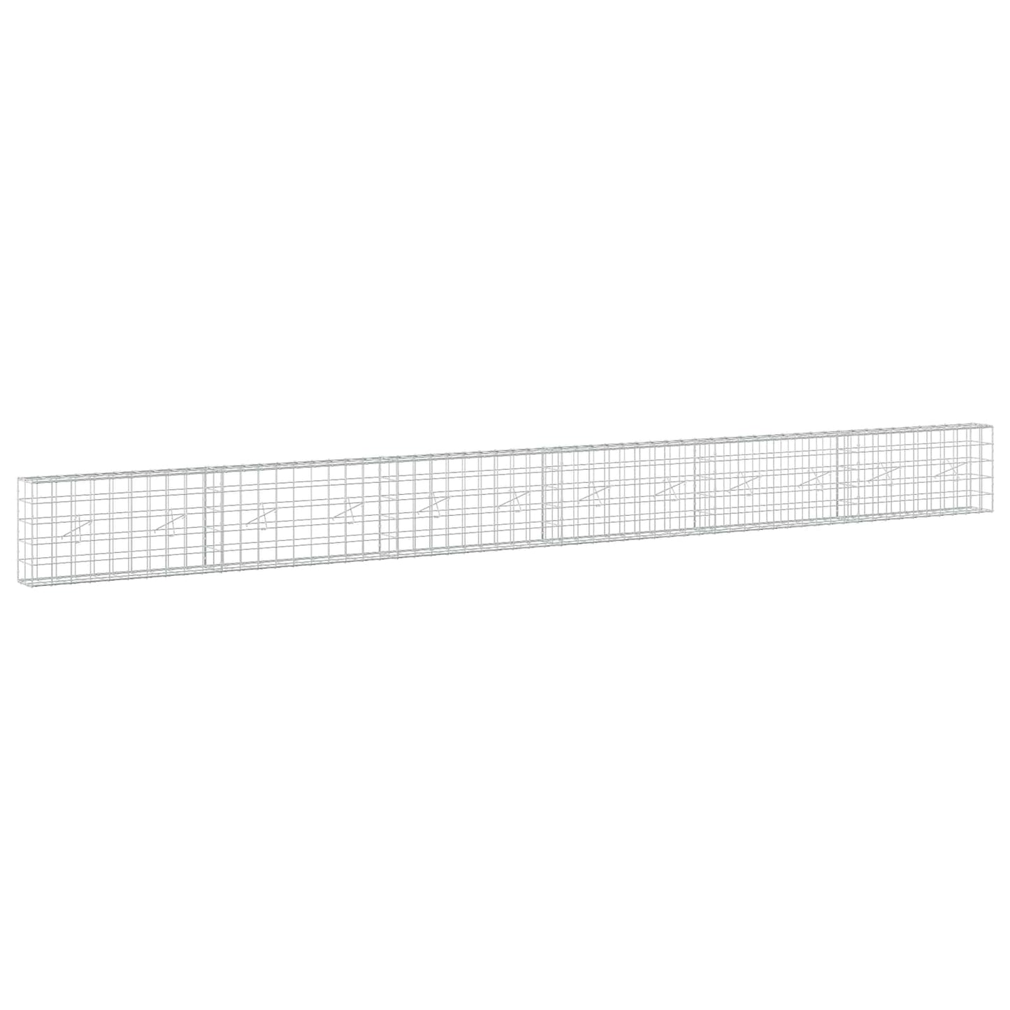 vidaXL Γκαμπιόν με σύρμα 5 mm και πλέγμα 10x10 cm 600x20x50 εκ