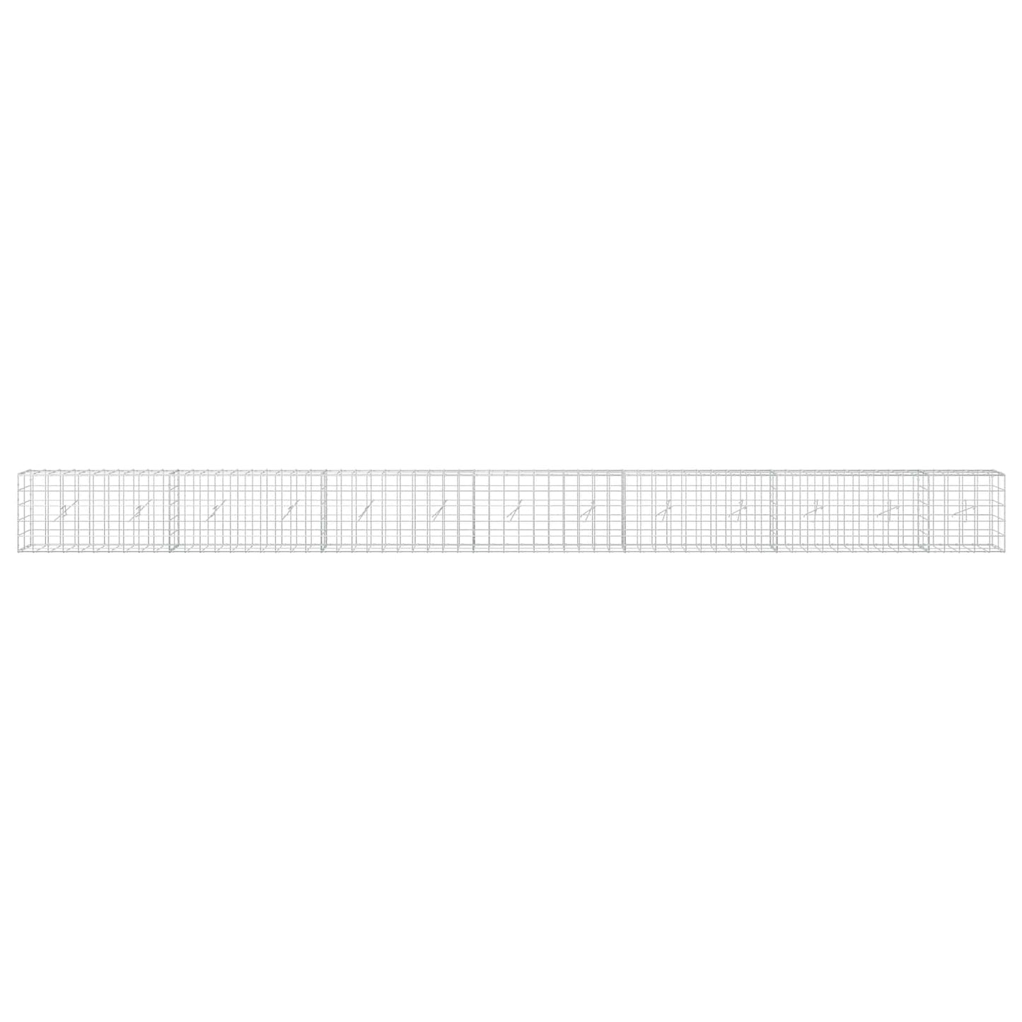 vidaXL Γκαμπιόν με σύρμα 5 mm και πλέγμα 10x10 cm 650x20x50 εκ