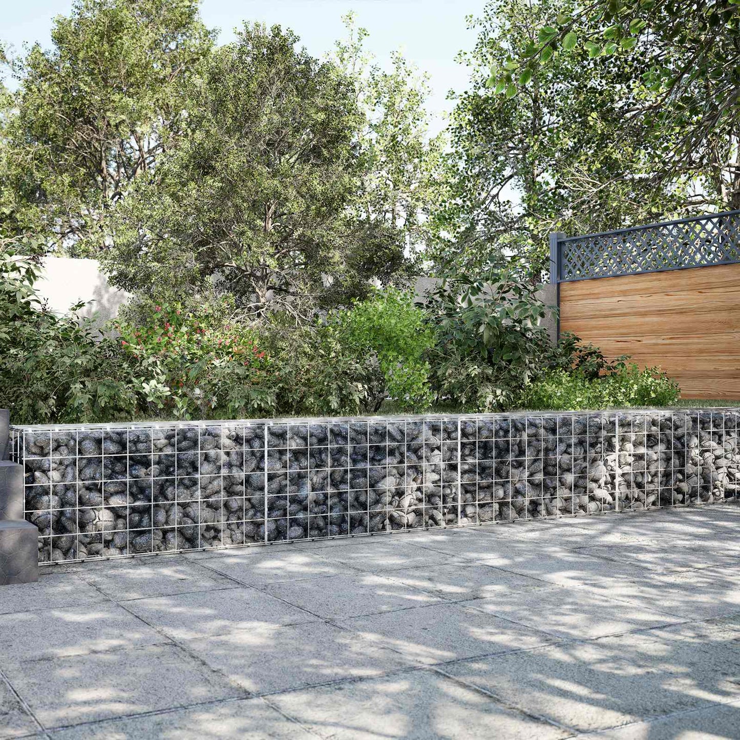 vidaXL Γκαμπιόν με σύρμα 5 mm και πλέγμα 10x10 cm 900x20x50 εκ