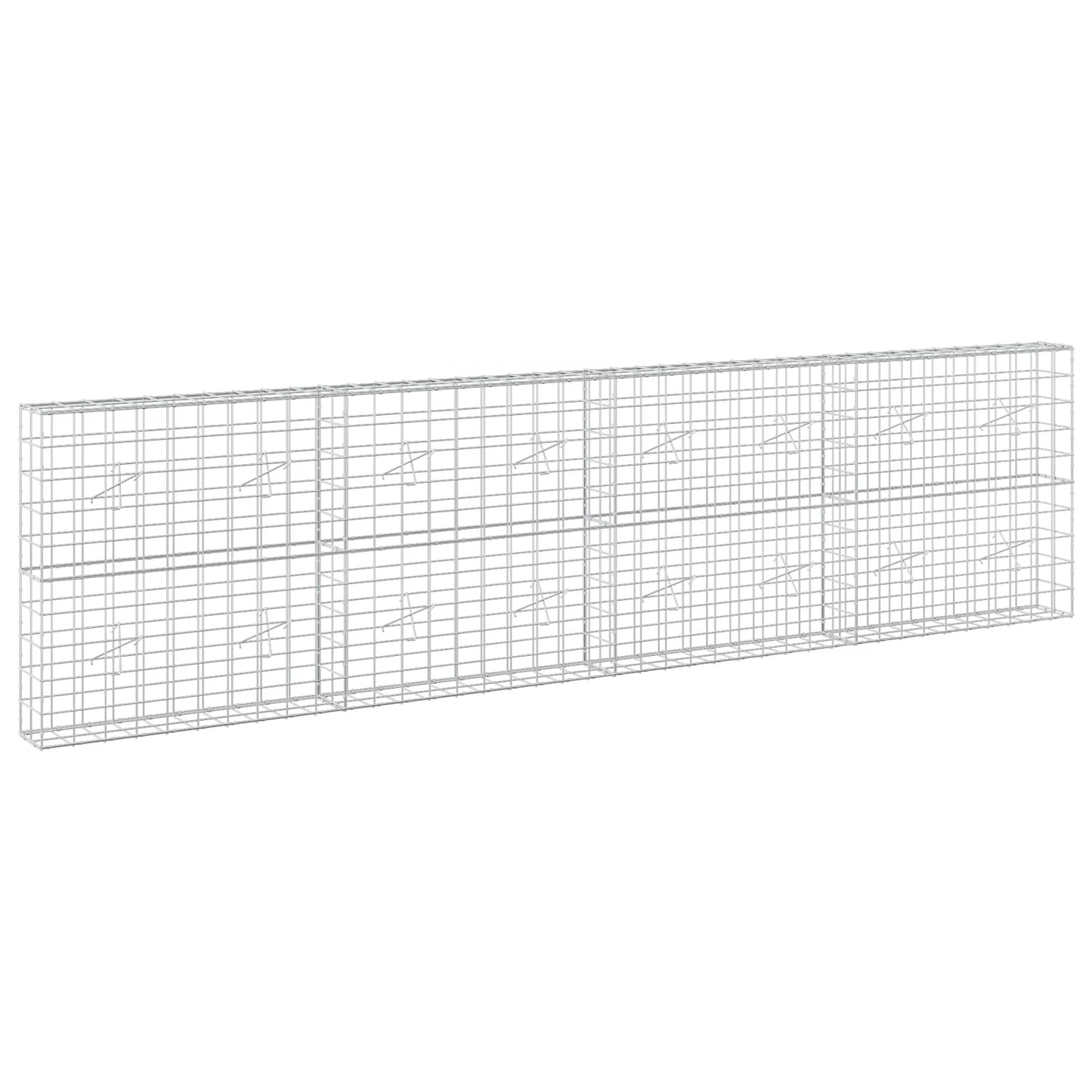 vidaXL Γκαμπιόν με σύρμα 5 mm και πλέγμα 10x10 cm 400x20x100 εκ