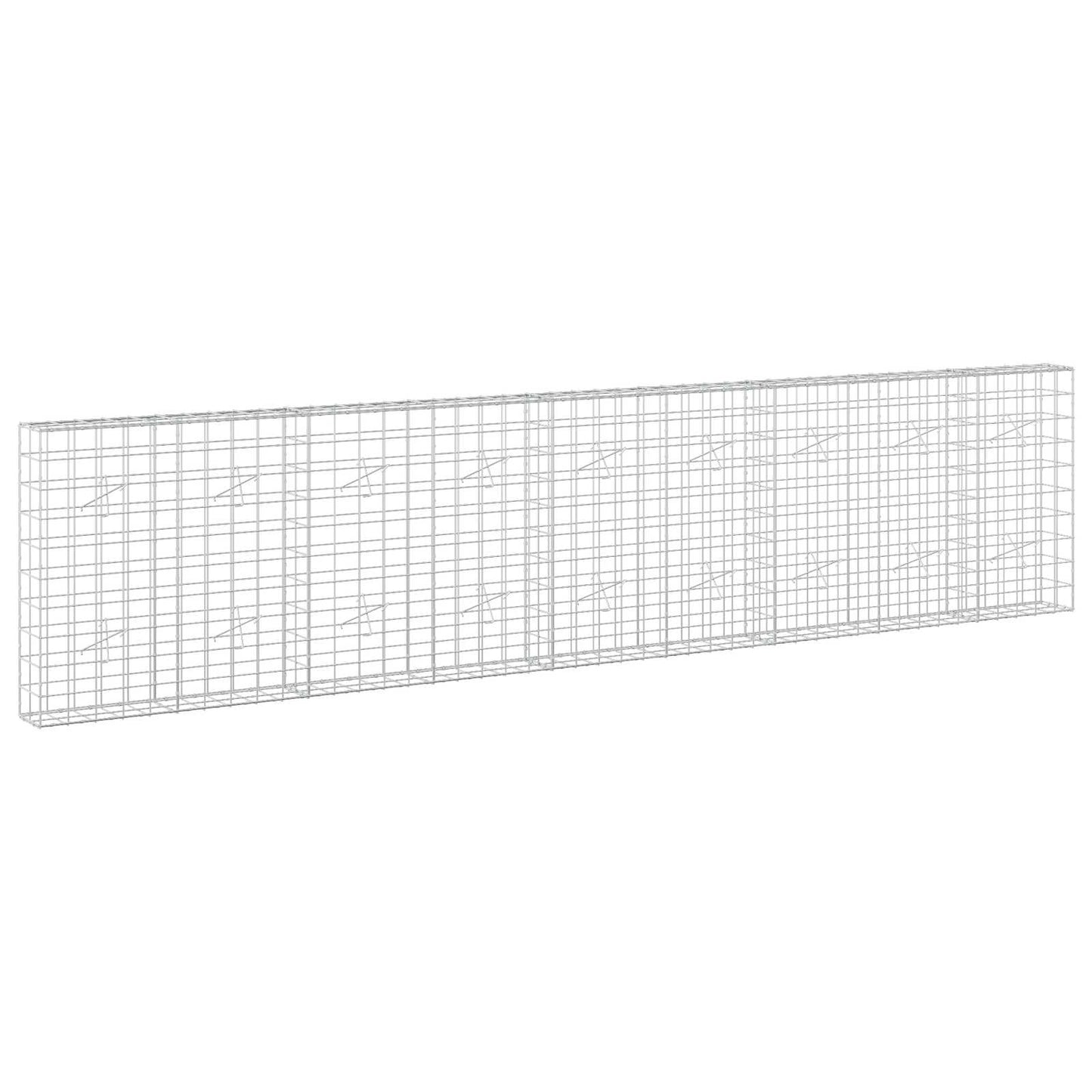 vidaXL Γκαμπιόν με σύρμα 5 mm και πλέγμα 10x10 cm 450x20x100 εκ