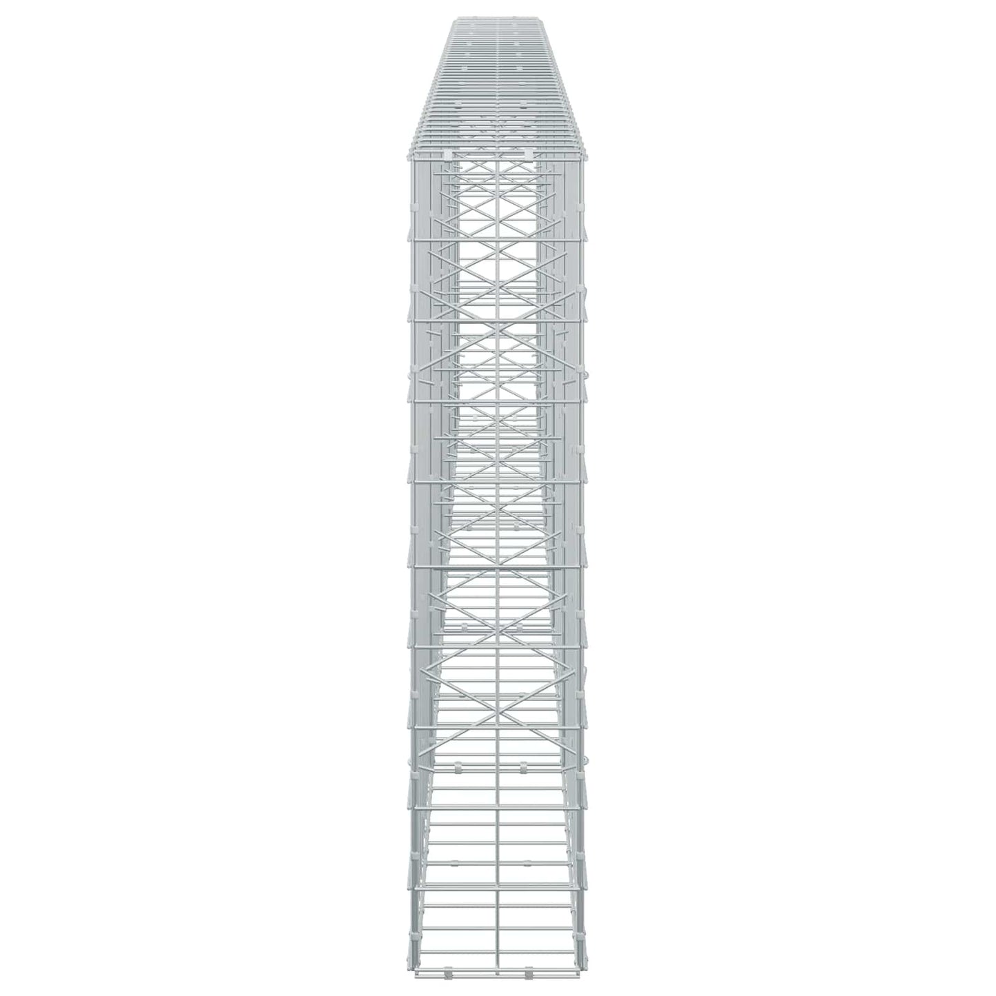 vidaXL Γκαμπιόν με σύρμα 5 mm και πλέγμα 10x10 cm 450x20x100 εκ