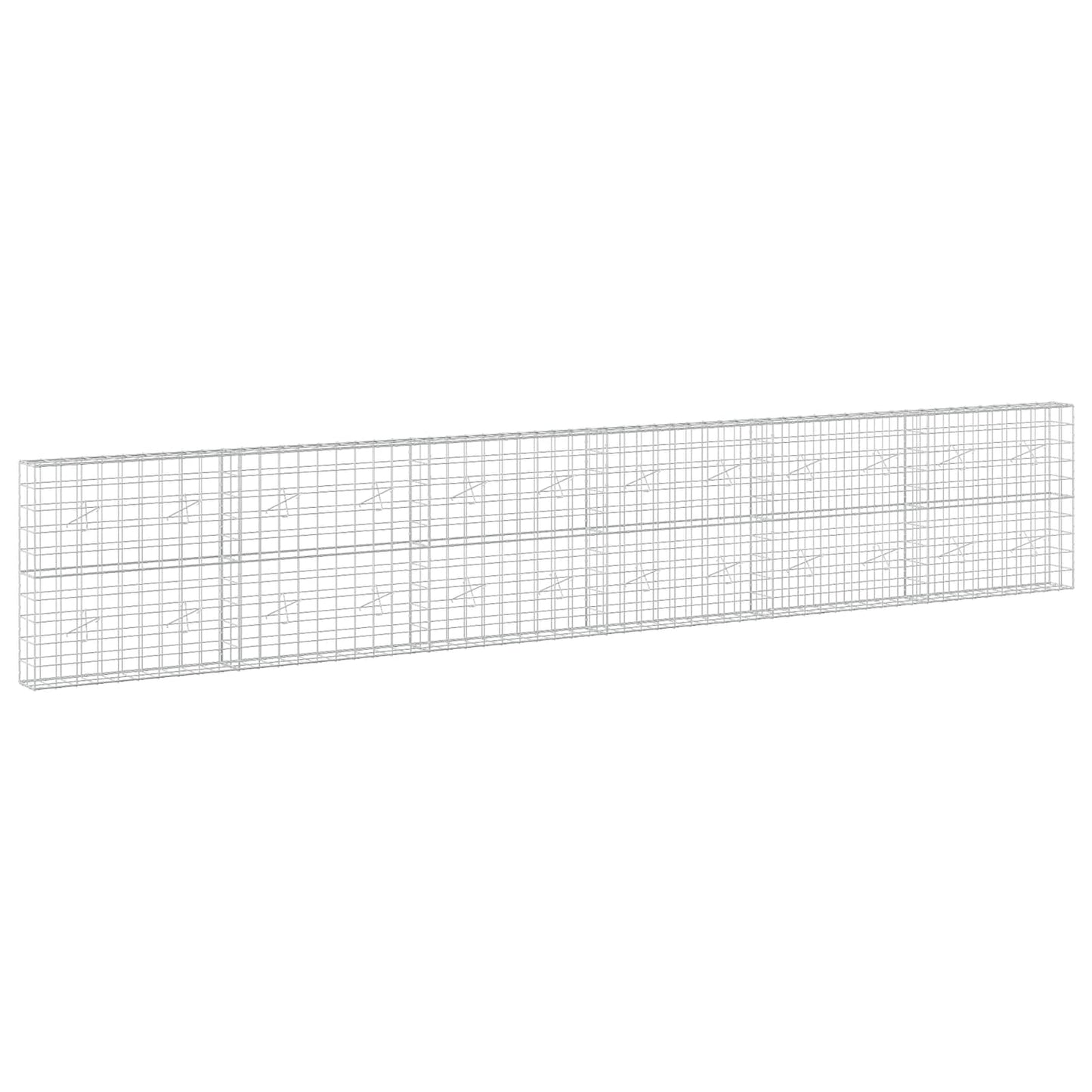 vidaXL Γκαμπιόν με σύρμα 5 mm και πλέγμα 10x10 cm 600x20x100 εκ