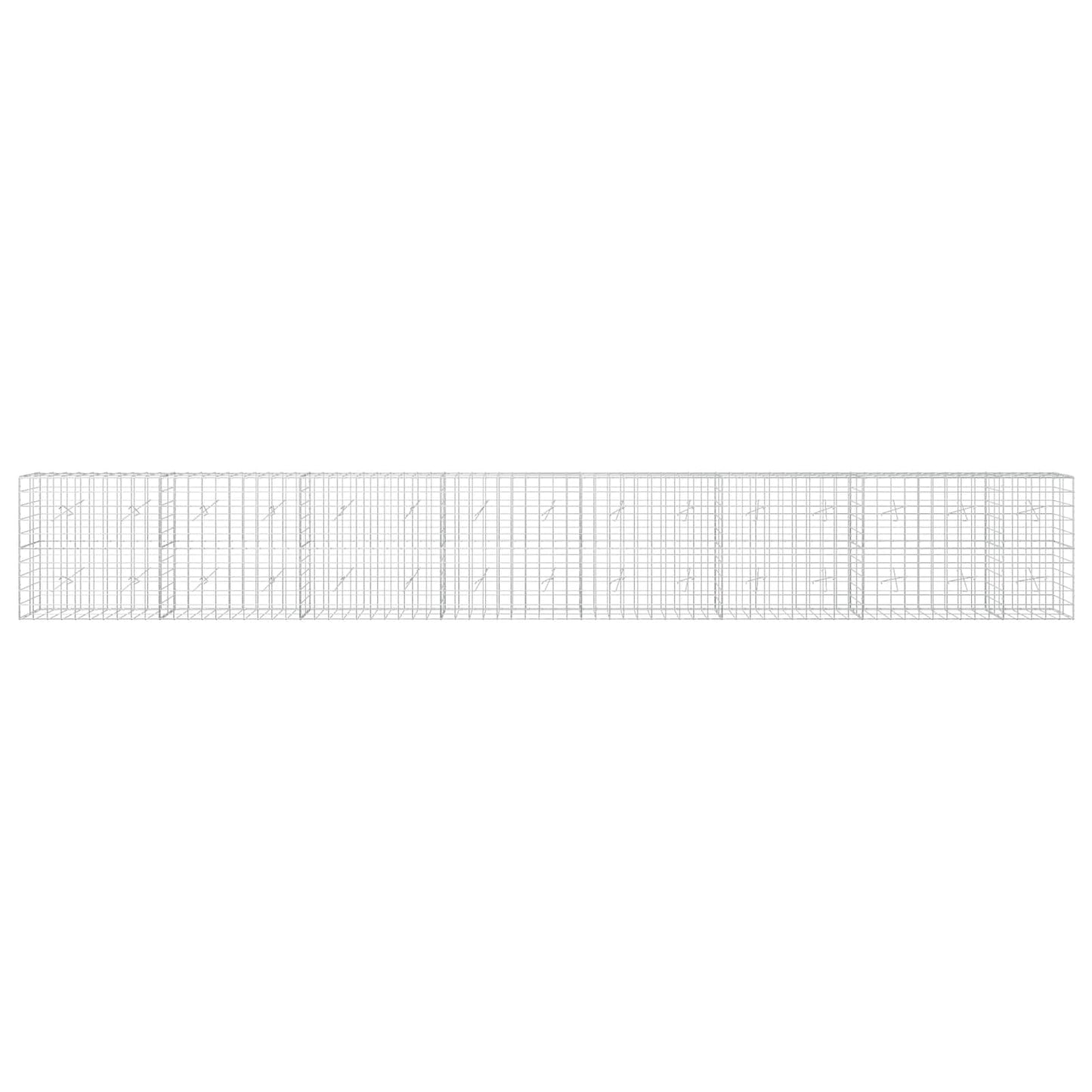 vidaXL Γκαμπιόν με σύρμα 5 mm και πλέγμα 10x10 cm 750x20x100 εκ