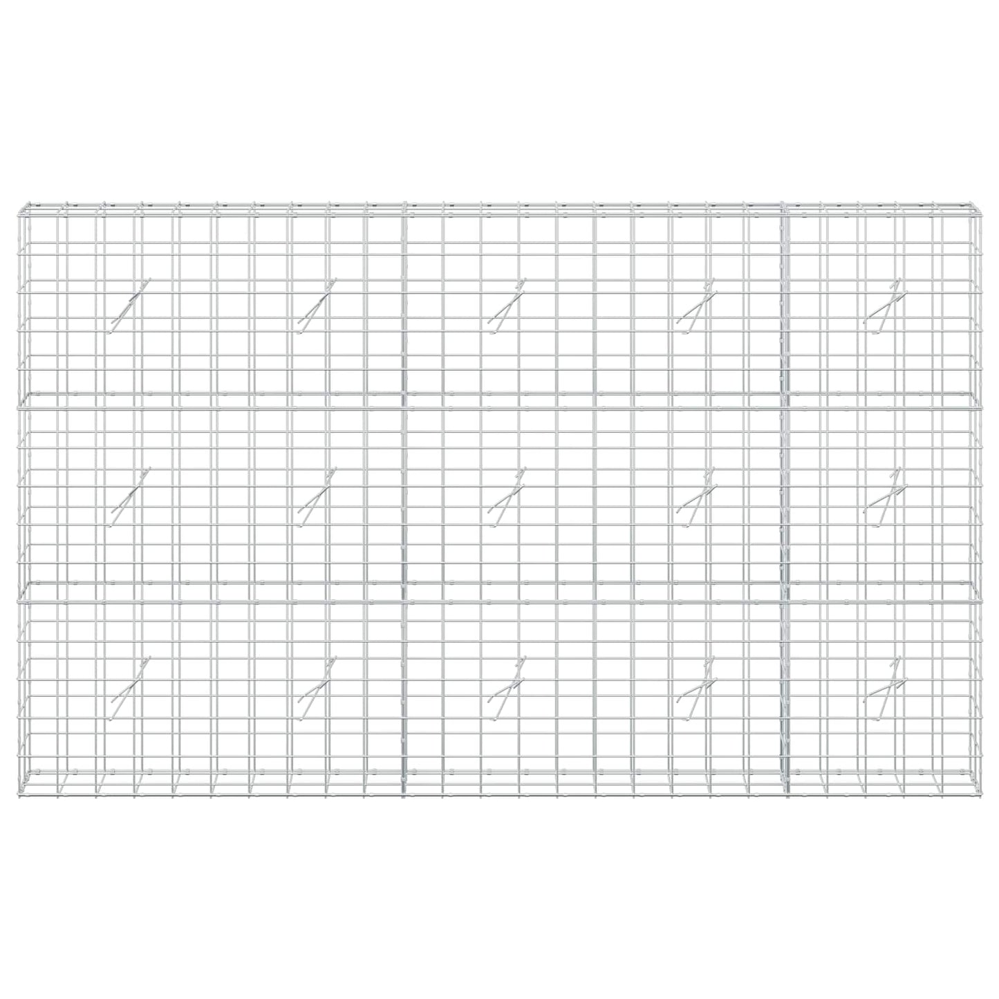 vidaXL Γκαμπιόν με σύρμα 5 mm και πλέγμα 10x10 cm 250x20x150 εκ.