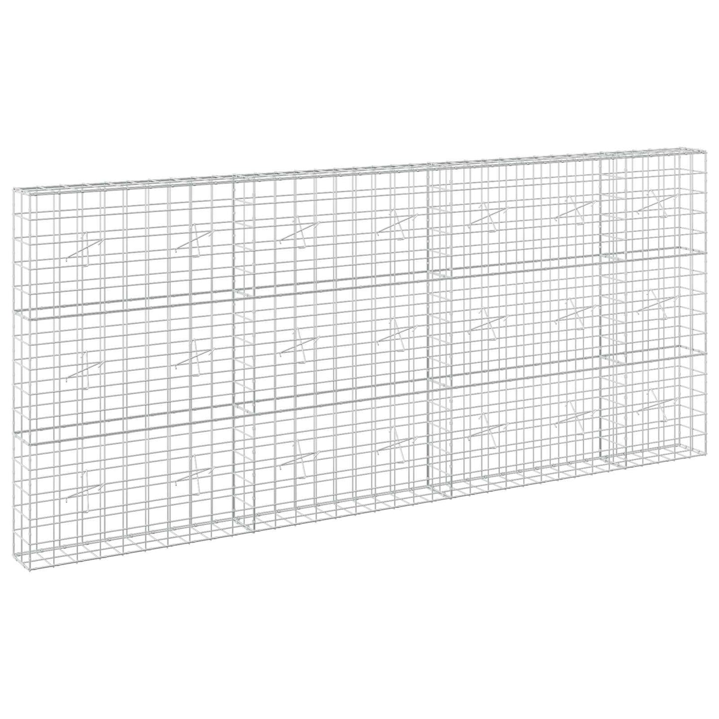 vidaXL Γκαμπιόν με σύρμα 5 mm και πλέγμα 10x10 cm 350x20x150 εκ