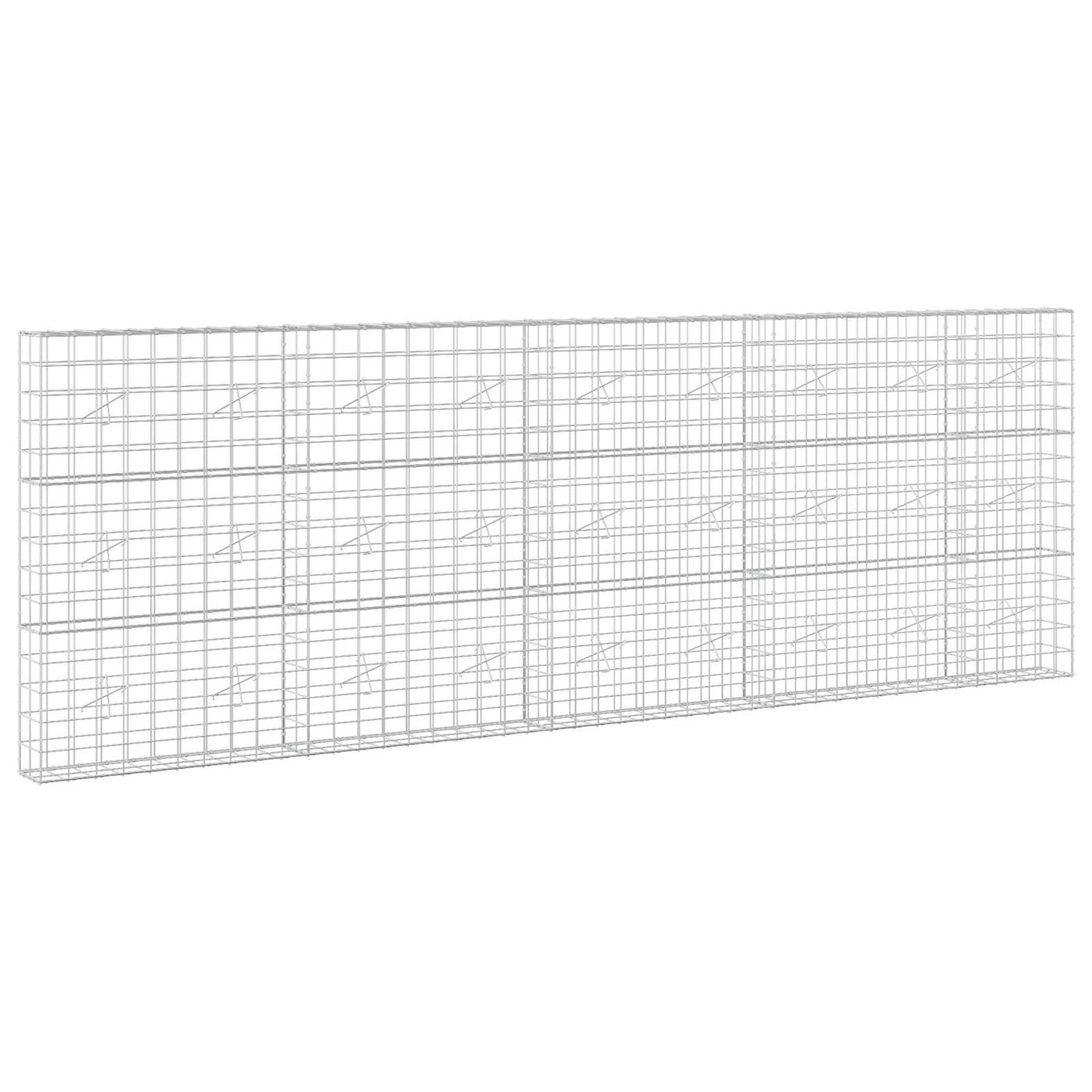 vidaXL Γκαμπιόν με σύρμα 5 mm και πλέγμα 10x10 cm 450x20x150 εκ
