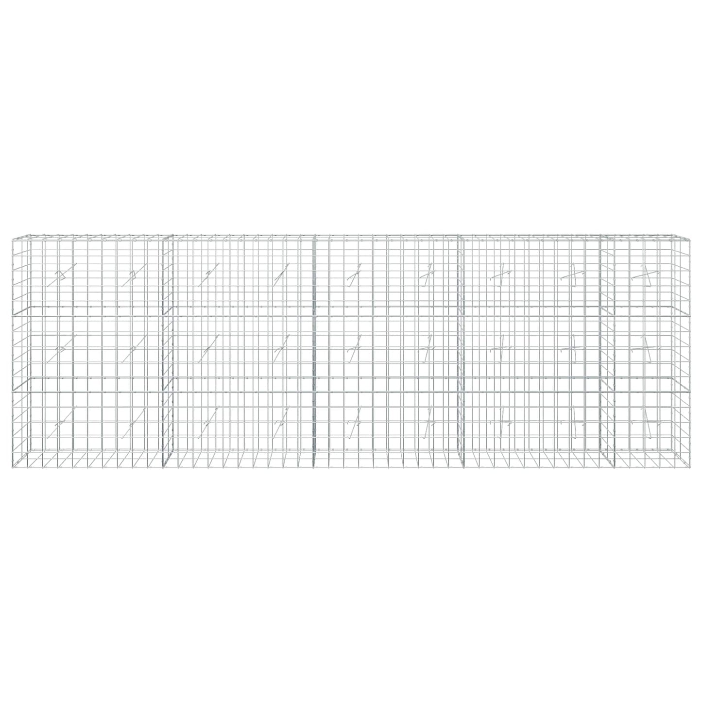 vidaXL Γκαμπιόν με σύρμα 5 mm και πλέγμα 10x10 cm 450x20x150 εκ