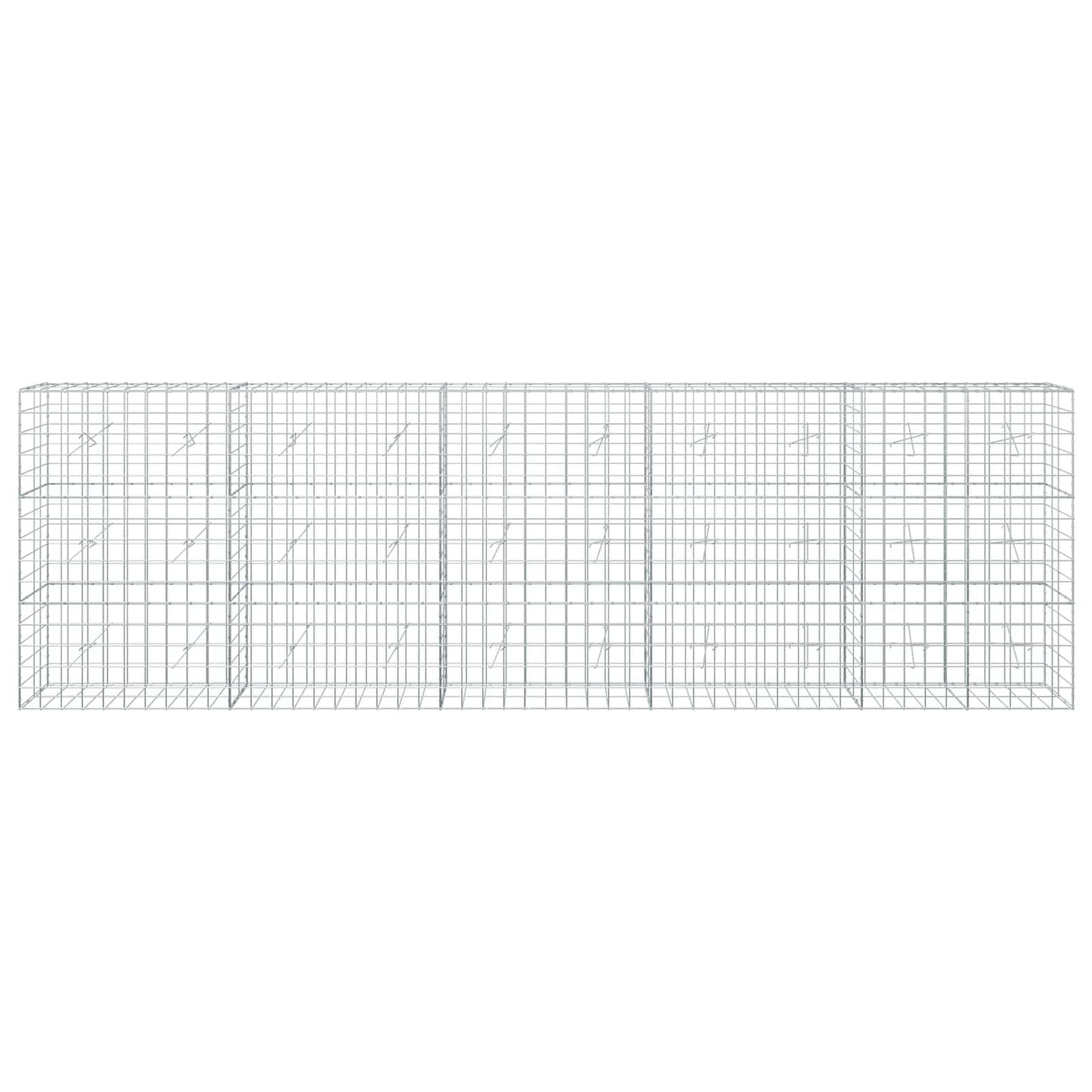 vidaXL Γκαμπιόν με σύρμα 5 mm και πλέγμα 10x10 cm 500x20x150 εκ