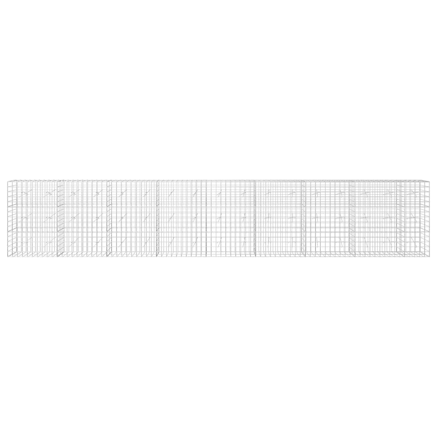 vidaXL Γκαμπιόν με σύρμα 5 mm και πλέγμα 10x10 cm 850x20x150 εκ