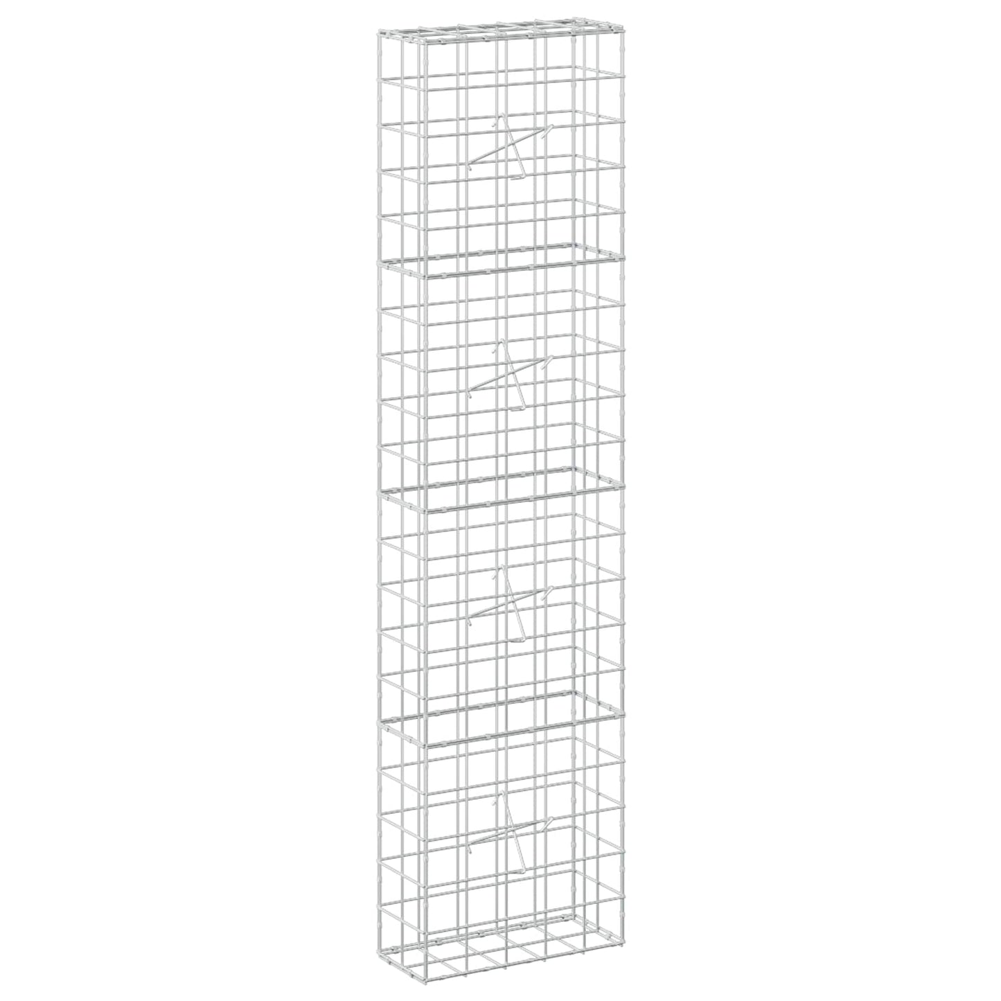 vidaXL Γκαμπιόν με σύρμα 5 mm και πλέγμα 10x10 cm 50x20x200 εκ