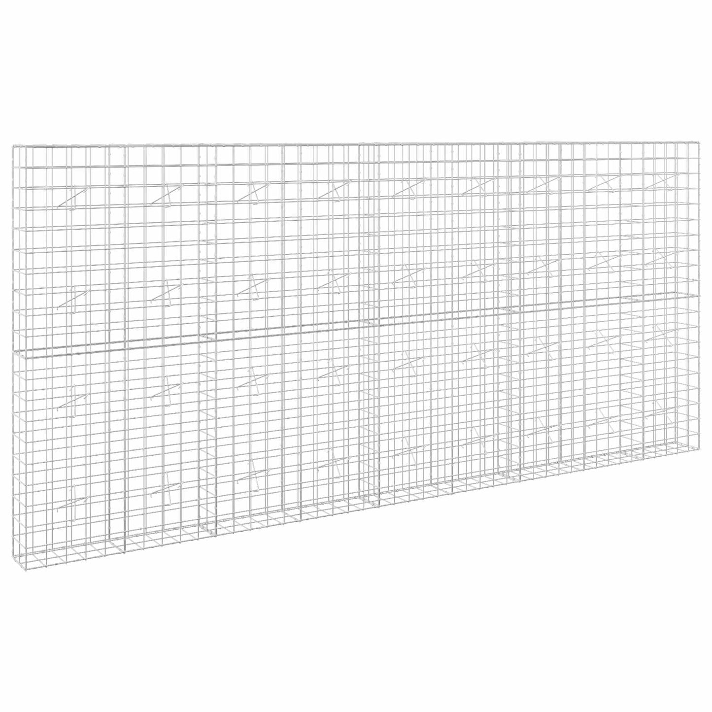 vidaXL Γκαμπιόν με σύρμα 5 mm και πλέγμα 10x10 cm 450x20x200 εκ
