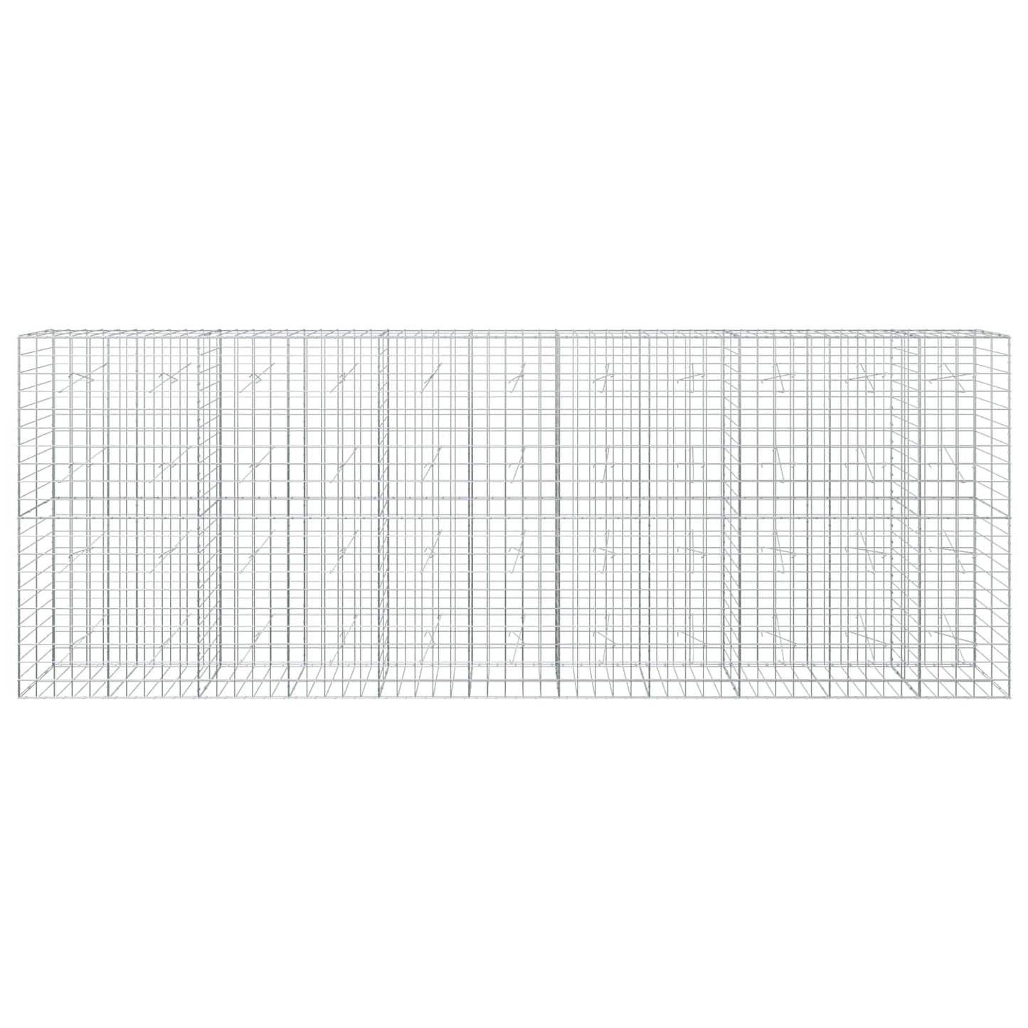 vidaXL Γκαμπιόν με σύρμα 5 mm και πλέγμα 10x10 cm 550x20x200 εκ