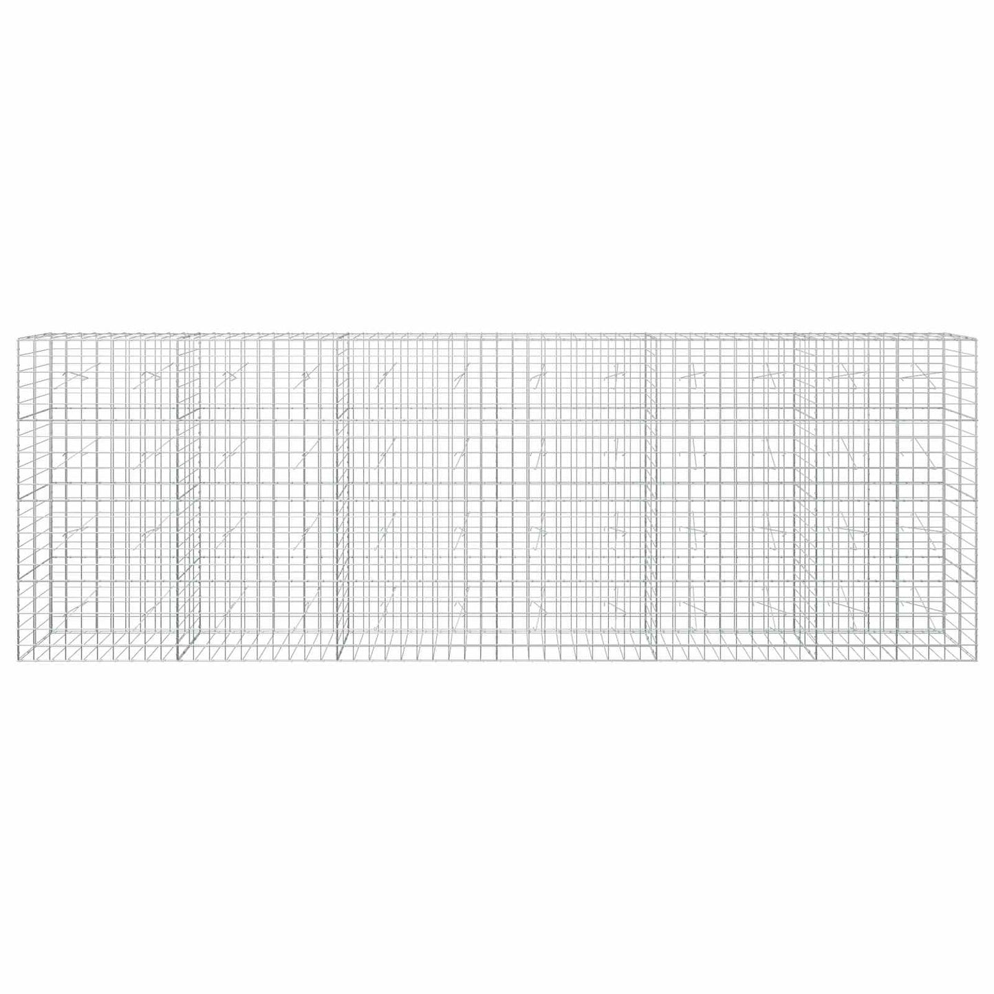 vidaXL Γκαμπιόν με σύρμα 5 mm και πλέγμα 10x10 cm 600x20x200 εκ