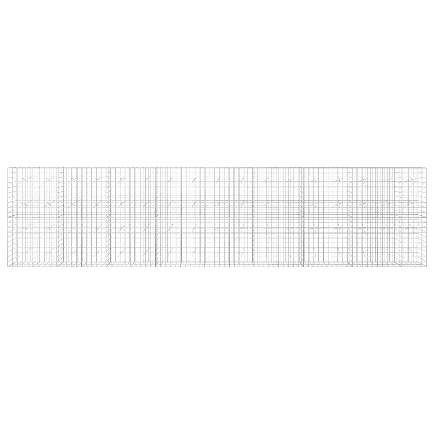vidaXL Γκαμπιόν με σύρμα 5 mm και πλέγμα 10x10 cm 850x20x200 εκ