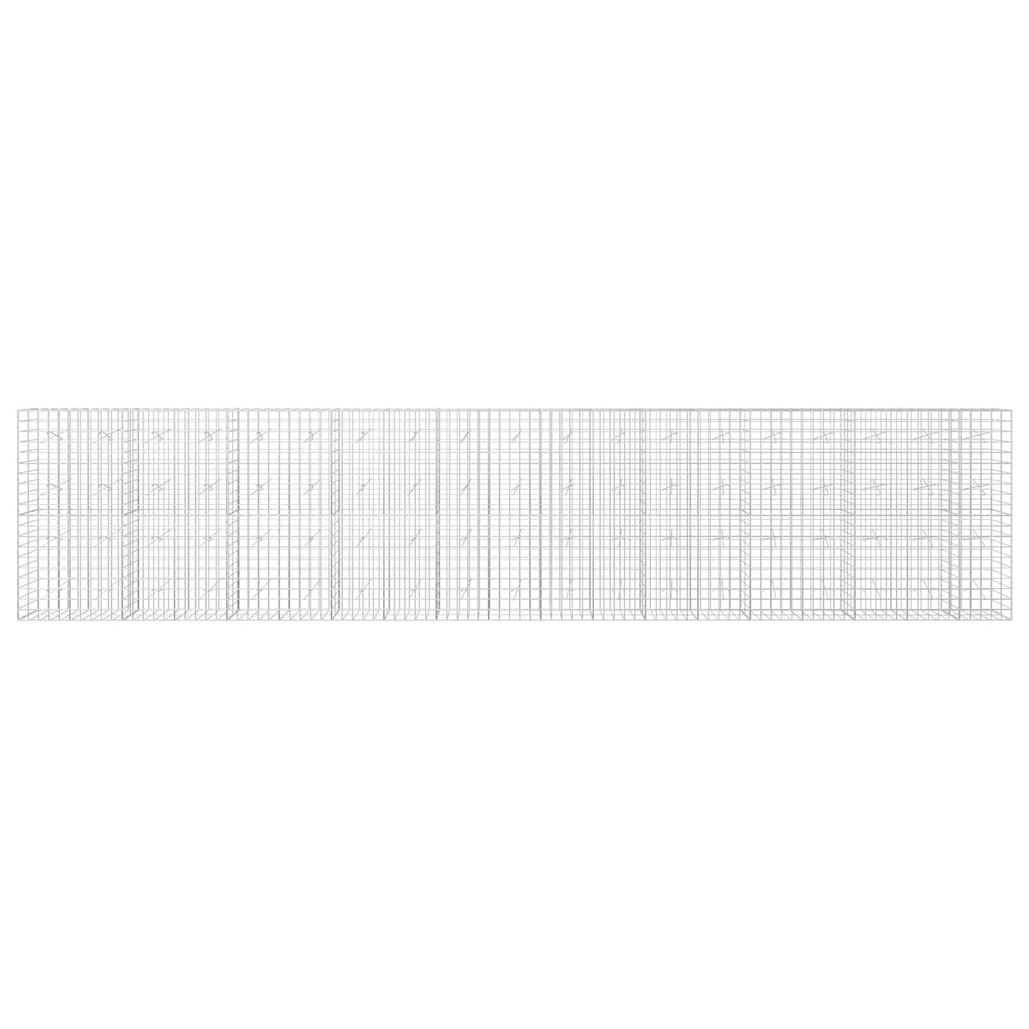 vidaXL Γκαμπιόν με σύρμα 5 mm και πλέγμα 10x10 cm 950x20x200 εκ