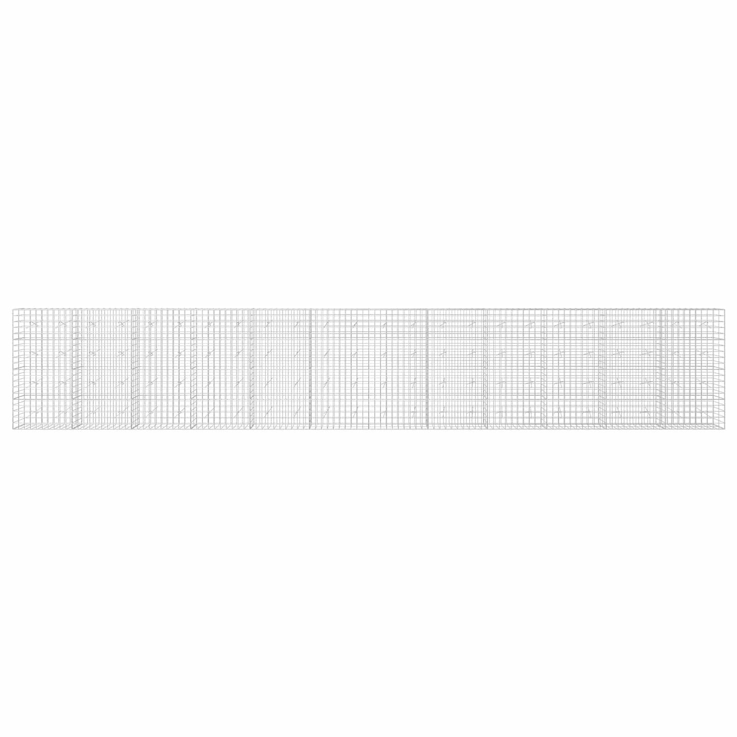 vidaXL Γκαμπιόν με σύρμα 5 mm και πλέγμα 10x10 cm 1200x20x200 εκ