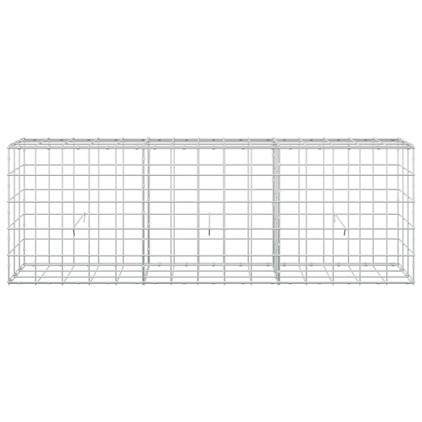 vidaXL Γκαμπιόν με σύρμα 5 mm και πλέγμα 10x10 cm 150x30x50 εκ