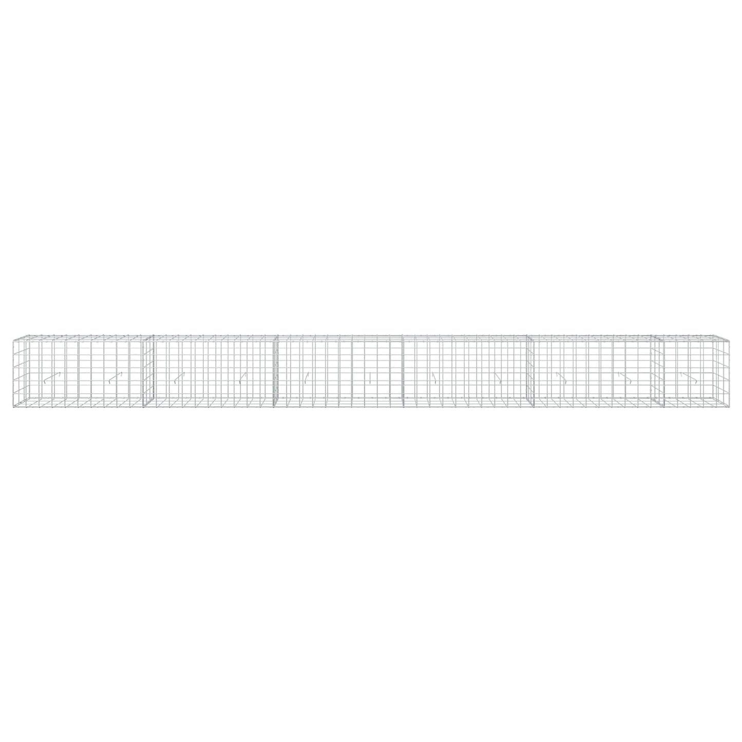 vidaXL Γκαμπιόν με σύρμα 5 mm και πλέγμα 10x10 cm 550x30x50 εκ