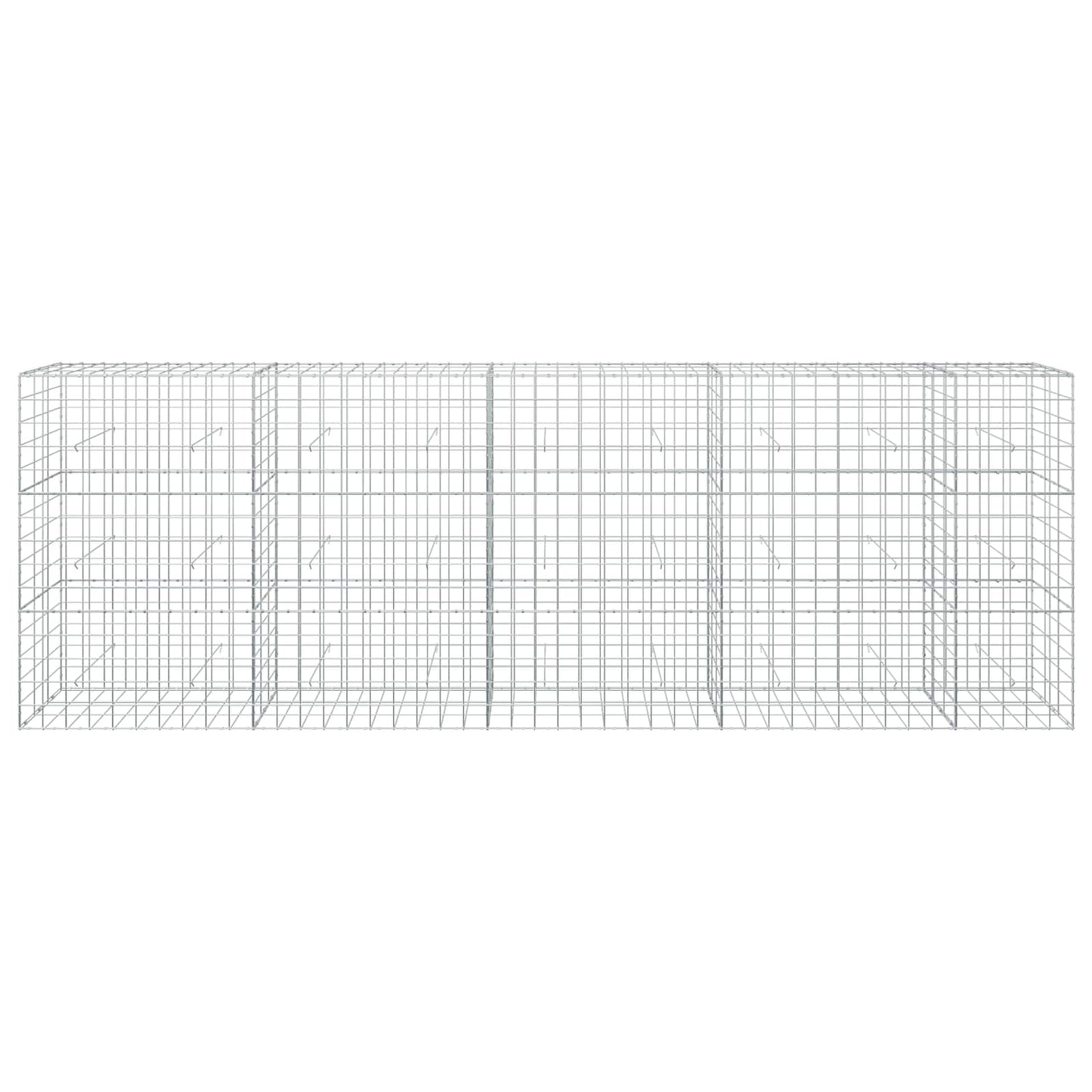 vidaXL Γκαμπιόν με σύρμα 5 mm και πλέγμα 10x10 cm 450x30x150 εκ