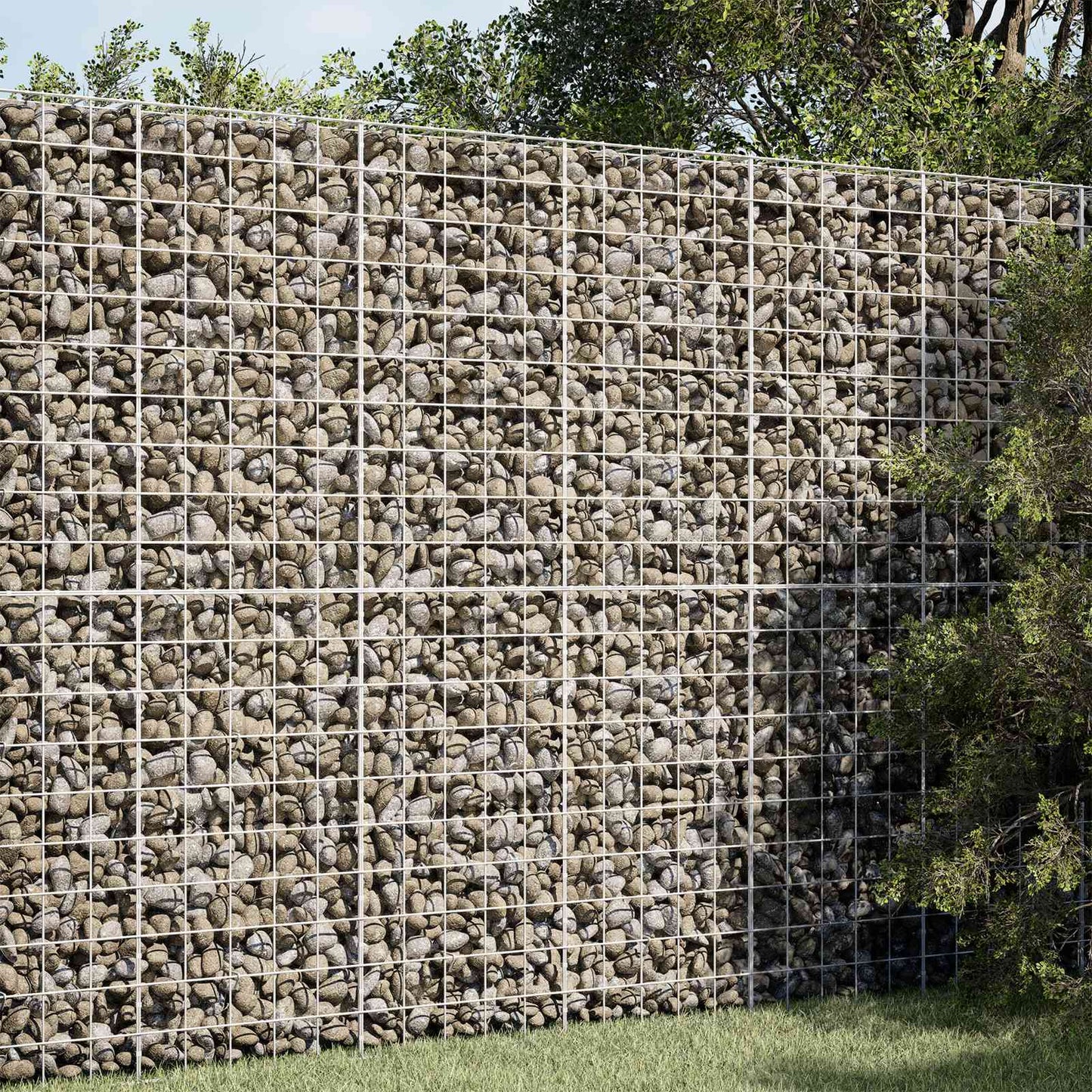 vidaXL Γκαμπιόν με σύρμα 5 mm και πλέγμα 10x10 cm 150x30x200 εκ