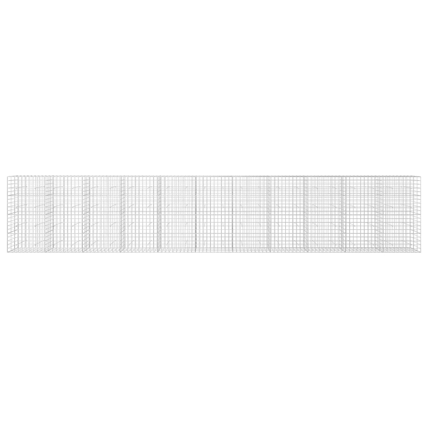 vidaXL Γκαμπιόν με σύρμα 5 mm και πλέγμα 10x10 cm 1100x30x200 εκ
