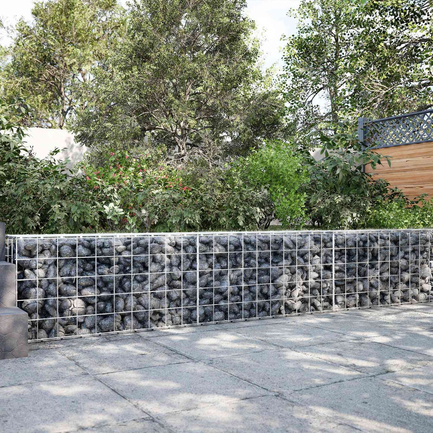 vidaXL Γκαμπιόν με σύρμα 5 mm και πλέγμα 10x10 cm 300x50x50 εκ