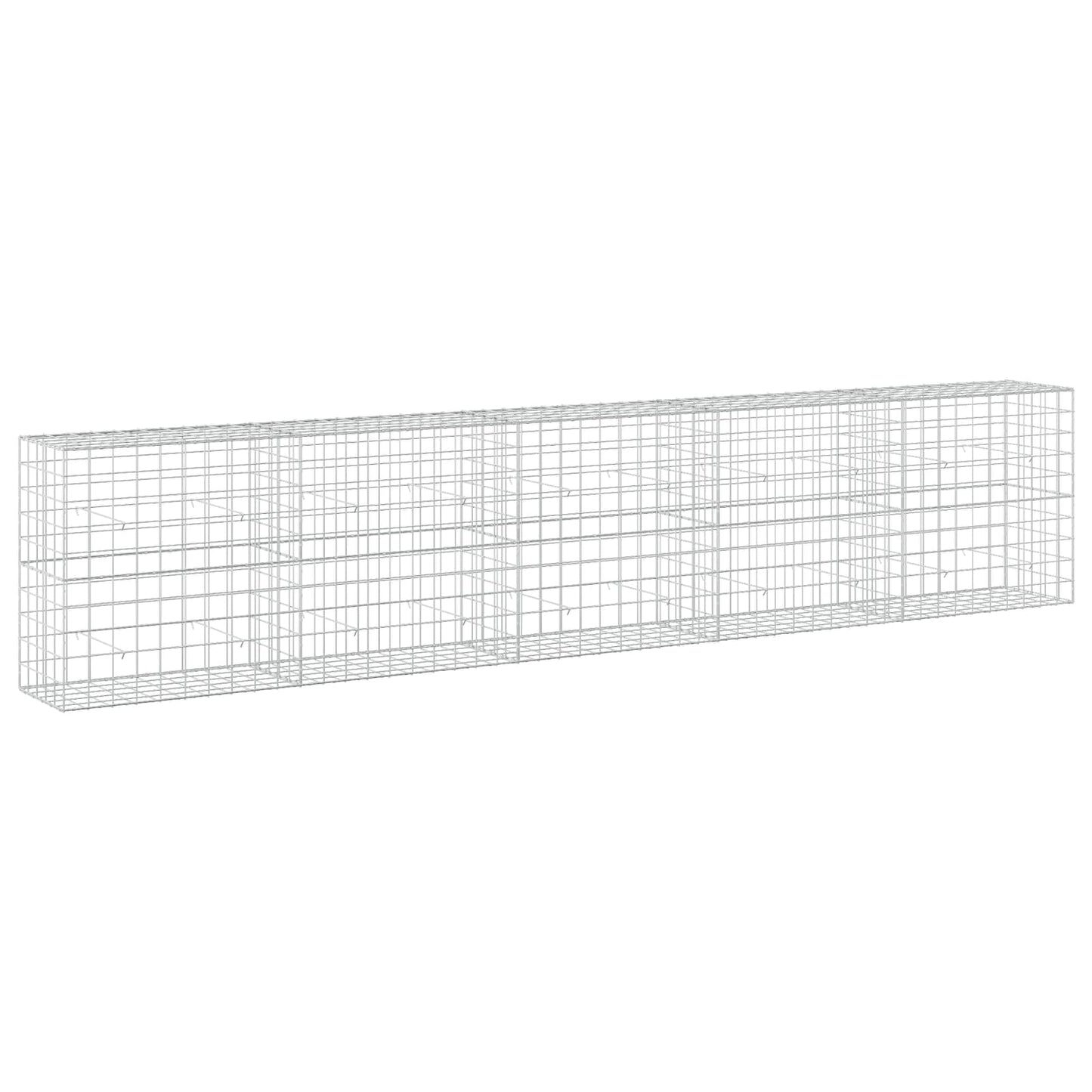 vidaXL Γκαμπιόν με σύρμα 5 mm και πλέγμα 10x10 cm 500x50x100 εκ