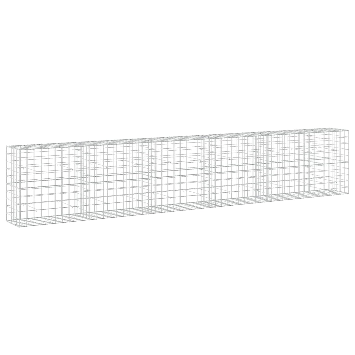 vidaXL Γκαμπιόν με σύρμα 5 mm και πλέγμα 10x10 cm 550x50x100 εκ