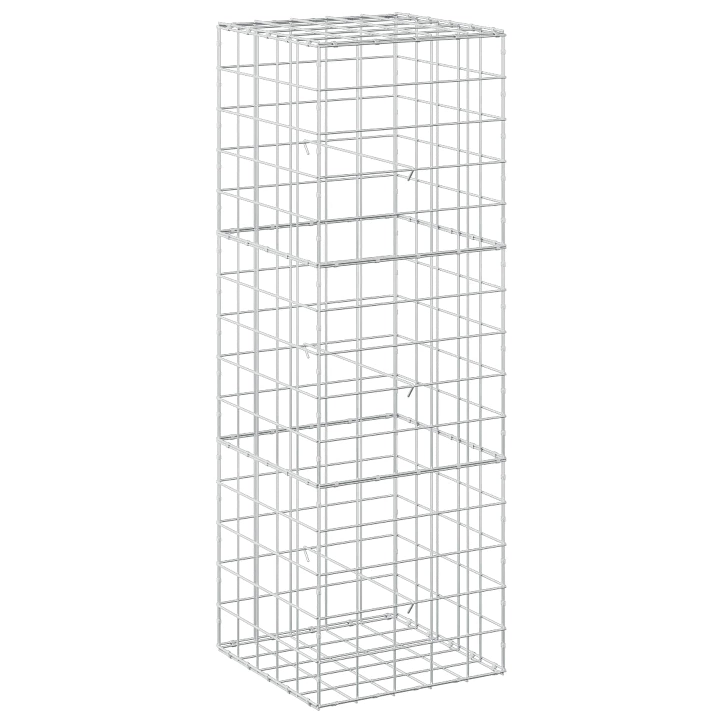 vidaXL Γκαμπιόν με σύρμα 5 mm και πλέγμα 10x10 cm 50x50x150 εκ