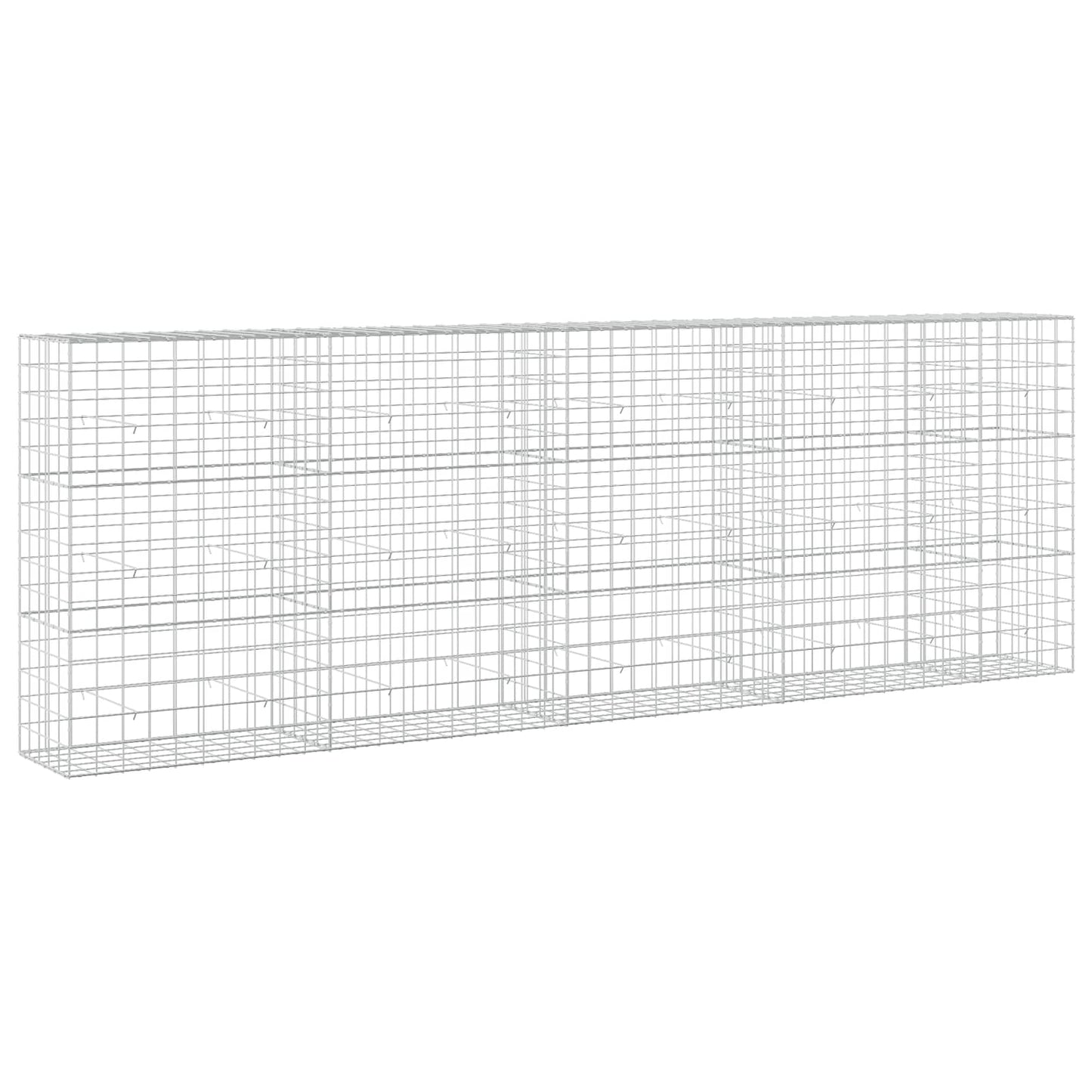 vidaXL Γκαμπιόν με σύρμα 5 mm και πλέγμα 10x10 cm 450x50x150 εκ