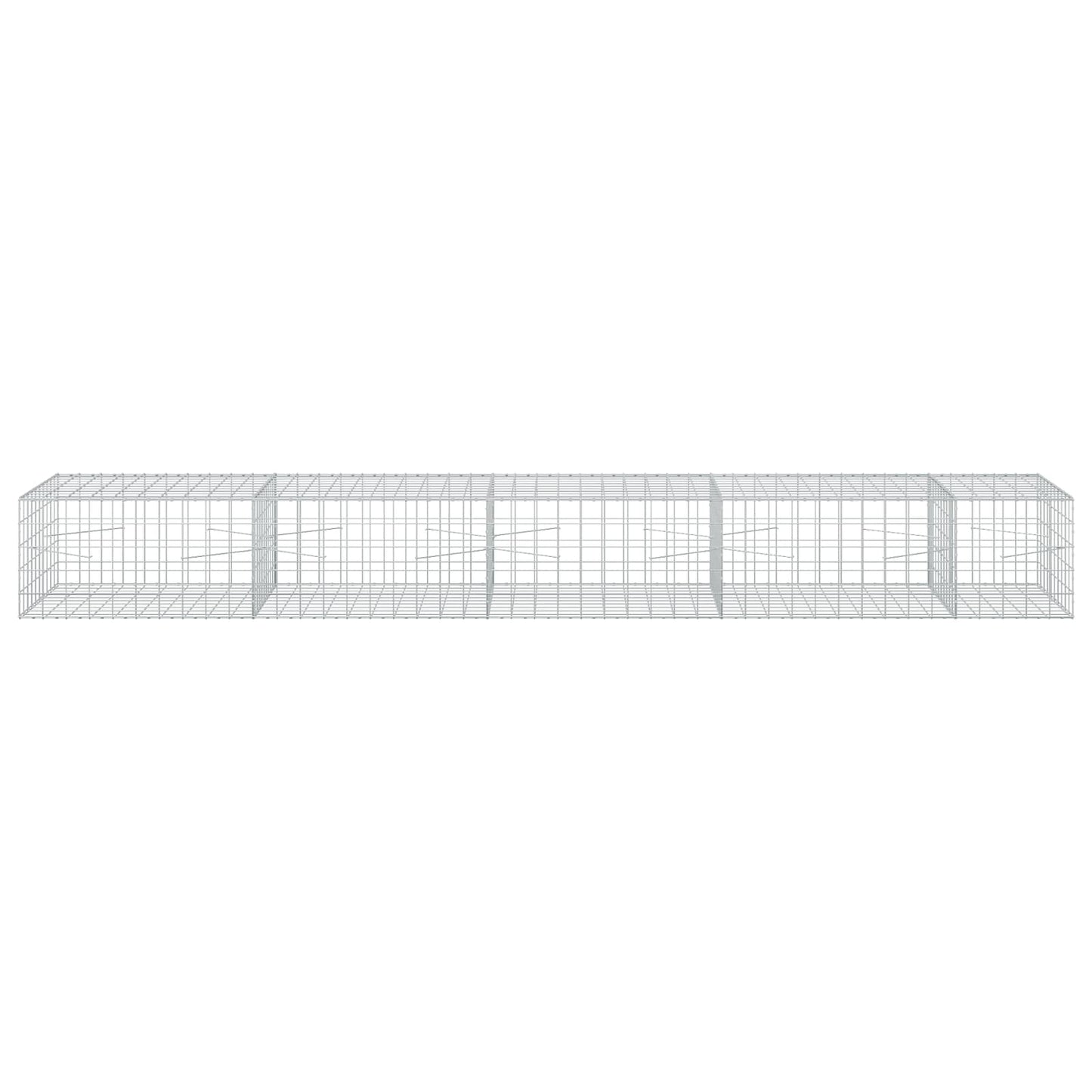 vidaXL Γκαμπιόν με σύρμα 5 mm και πλέγμα 10x10 cm 450x100x50 εκ