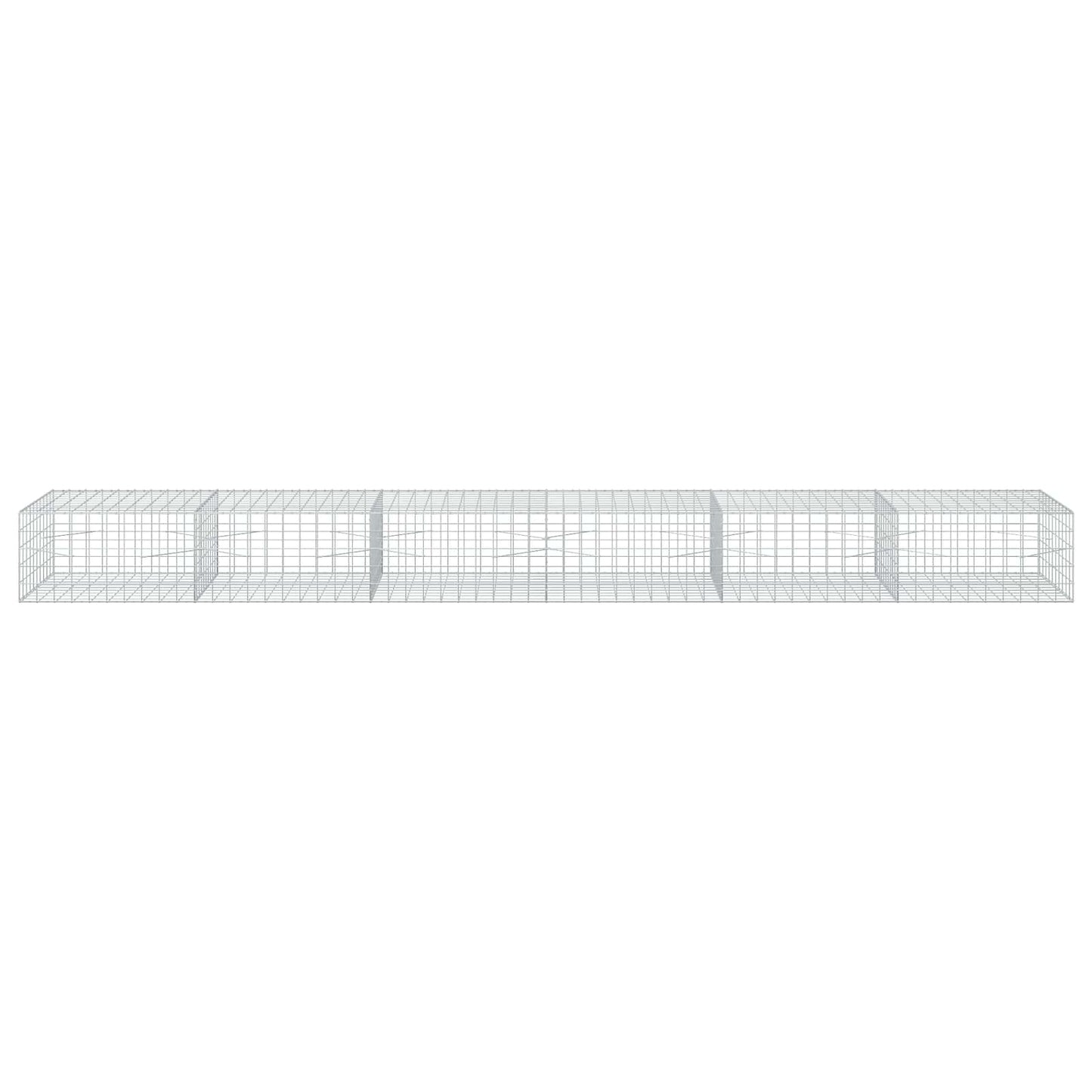 vidaXL Γκαμπιόν με σύρμα 5 mm και πλέγμα 10x10 cm 600x100x50 εκ.