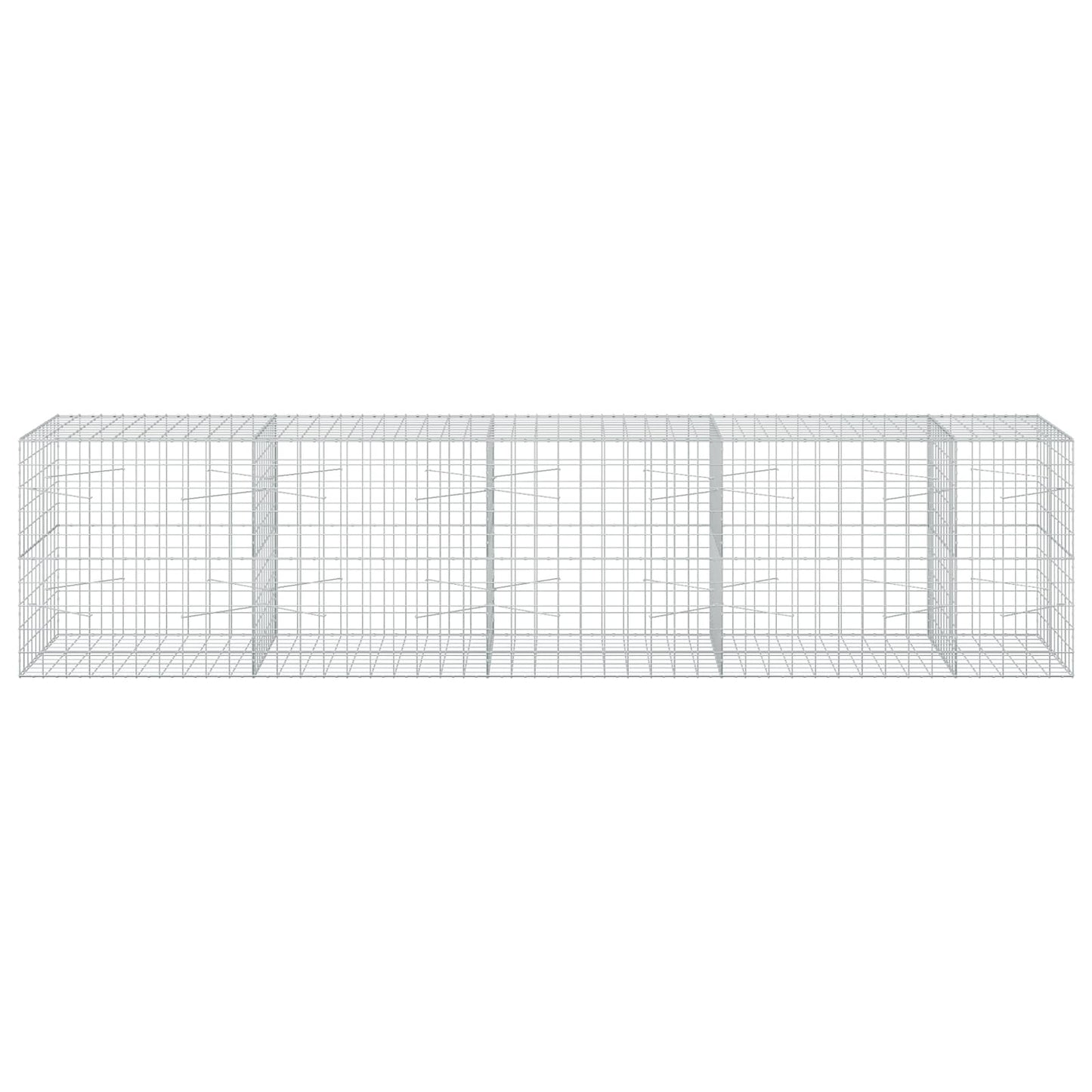 vidaXL Γκαμπιόν με σύρμα 5 mm και πλέγμα 10x10 cm 450x100x100 εκ
