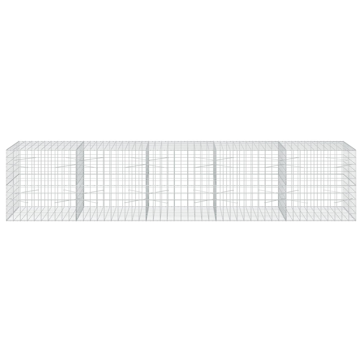 vidaXL Γκαμπιόν με σύρμα 5 mm και πλέγμα 10x10 cm 500x100x100 εκ
