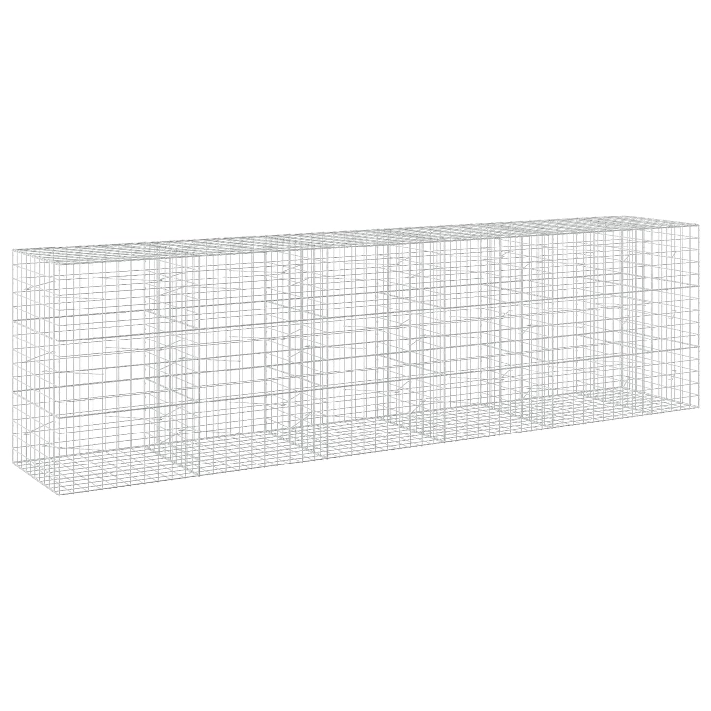 vidaXL Γκαμπιόν με σύρμα 5 mm και πλέγμα 10x10 cm 550x100x150 εκ.