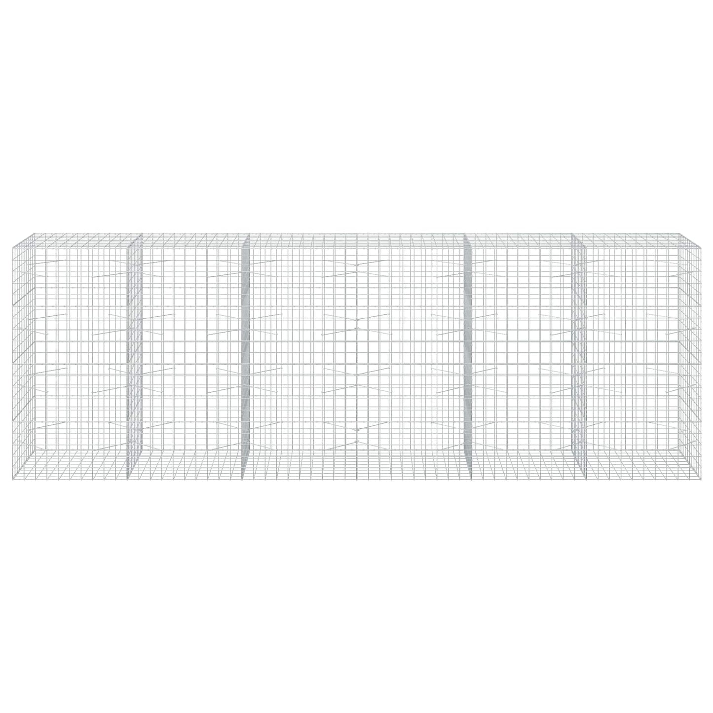 vidaXL Γκαμπιόν με σύρμα 5 mm και πλέγμα 10x10 cm 600x100x200 εκ