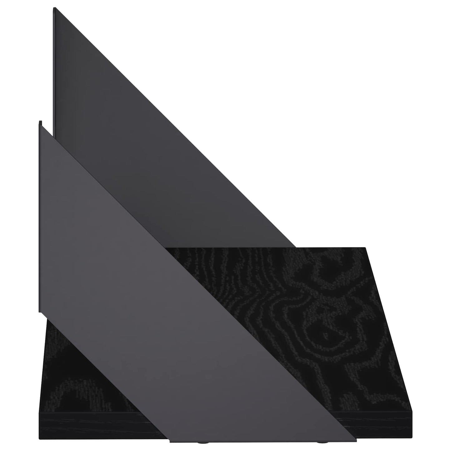 vidaXL Ράφια Τοίχου 2 τμχ. Μαύρο 50 x 20 x 17 cm