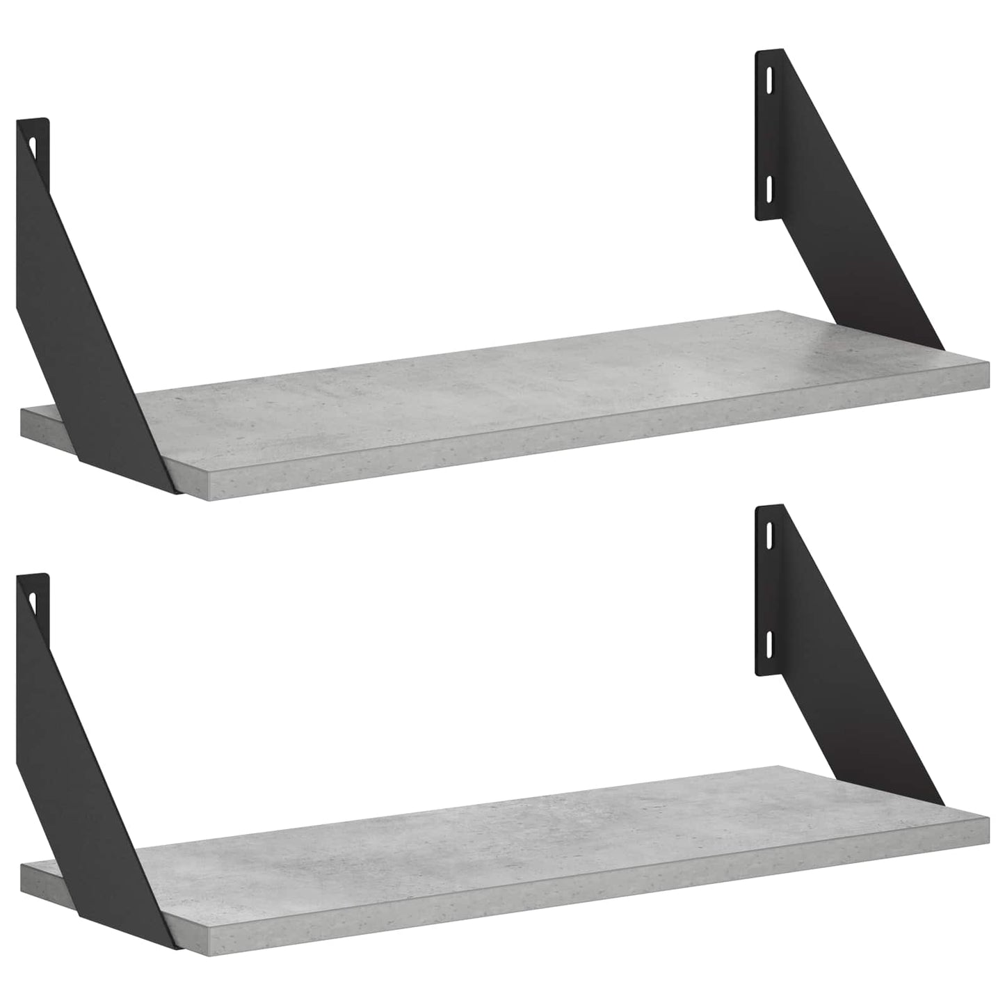 vidaXL Ράφια Τοίχου 2 τμχ. Γκρι Σκυροδέματος 50 x 20 x 17 cm